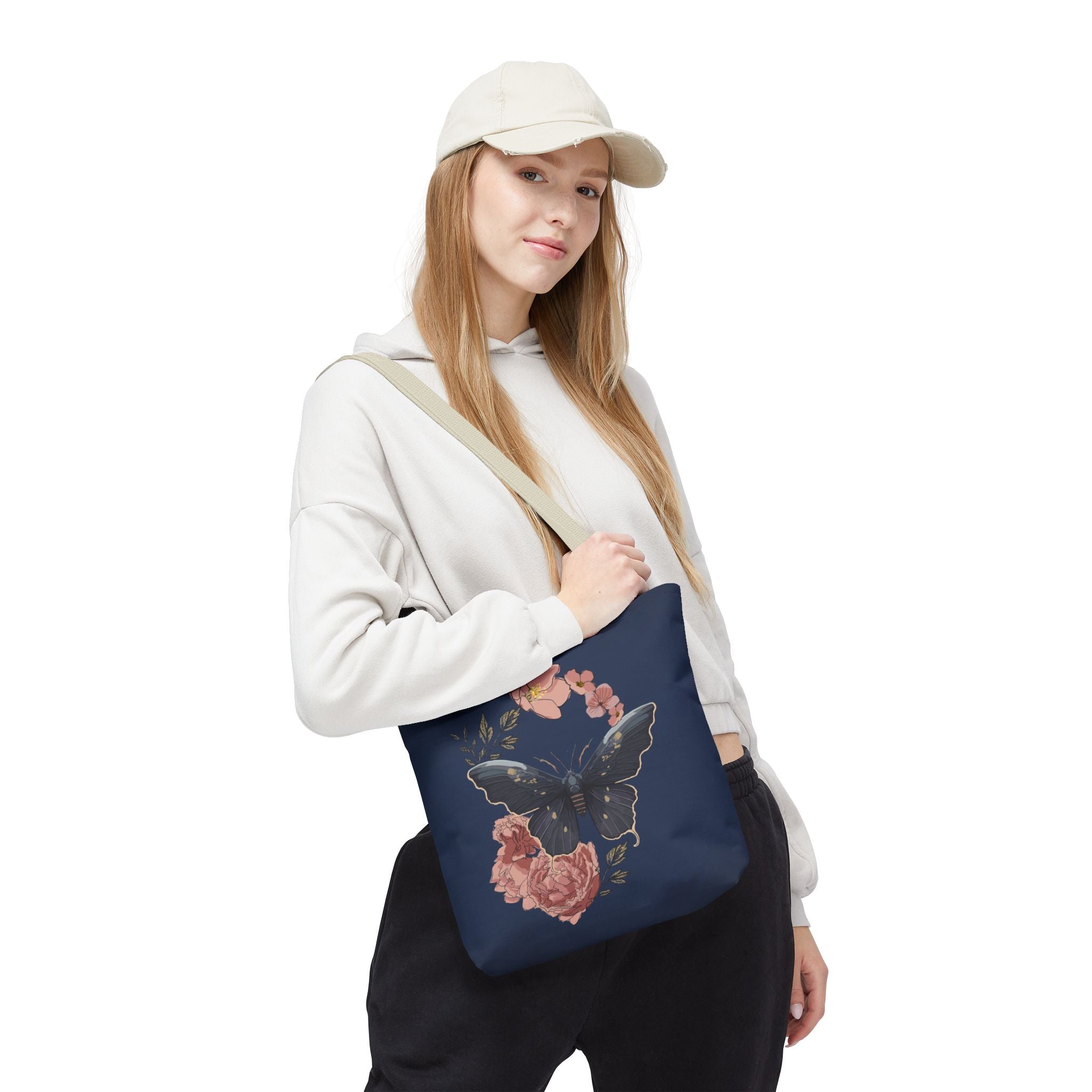 Floral Butterfly Tote Bag