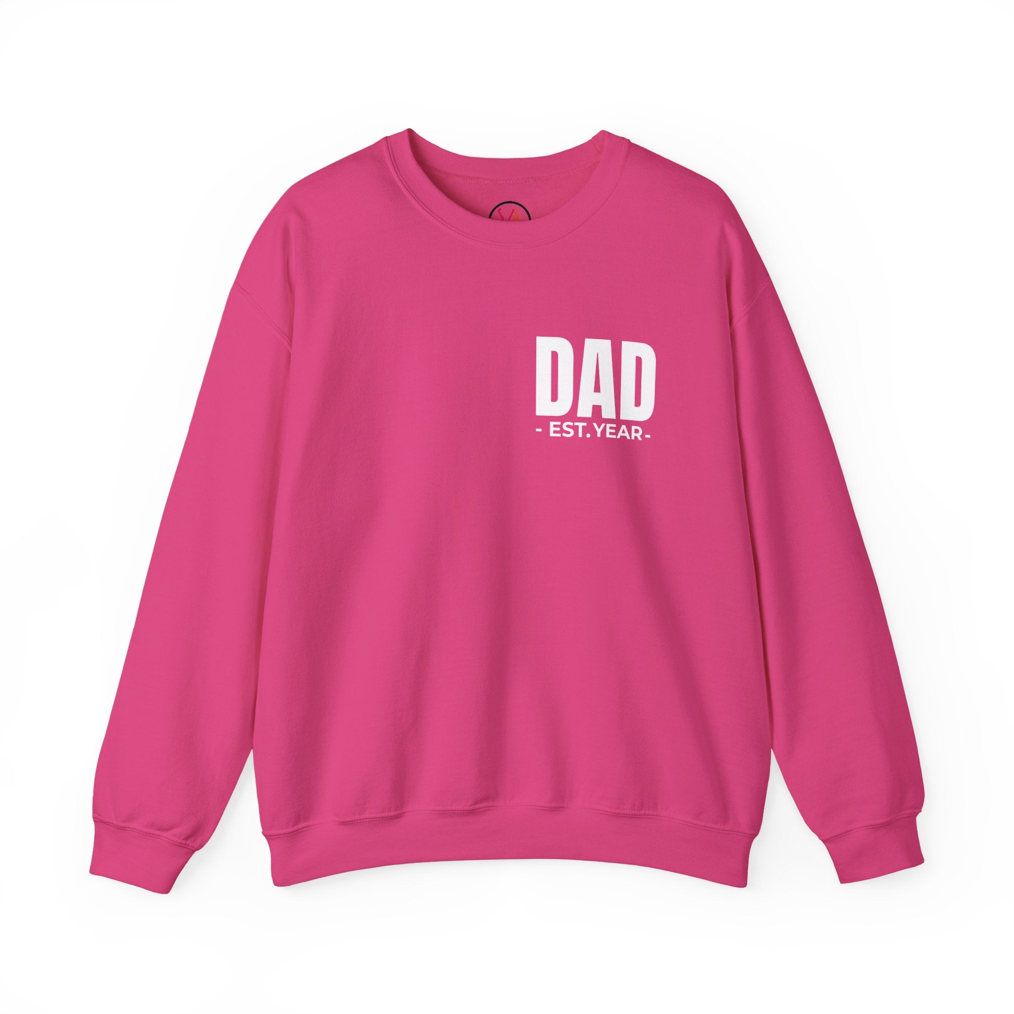 Personalized Dad EST. Year Crewneck Sweatshirt — Custom Father’s Day/New Dad Gift (Add Your Year)