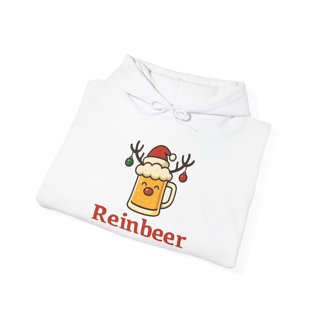 Cozy Christmas 'Reinbeer Mug' Hoodie — Holiday Reindeer Beer Sweatshirt
