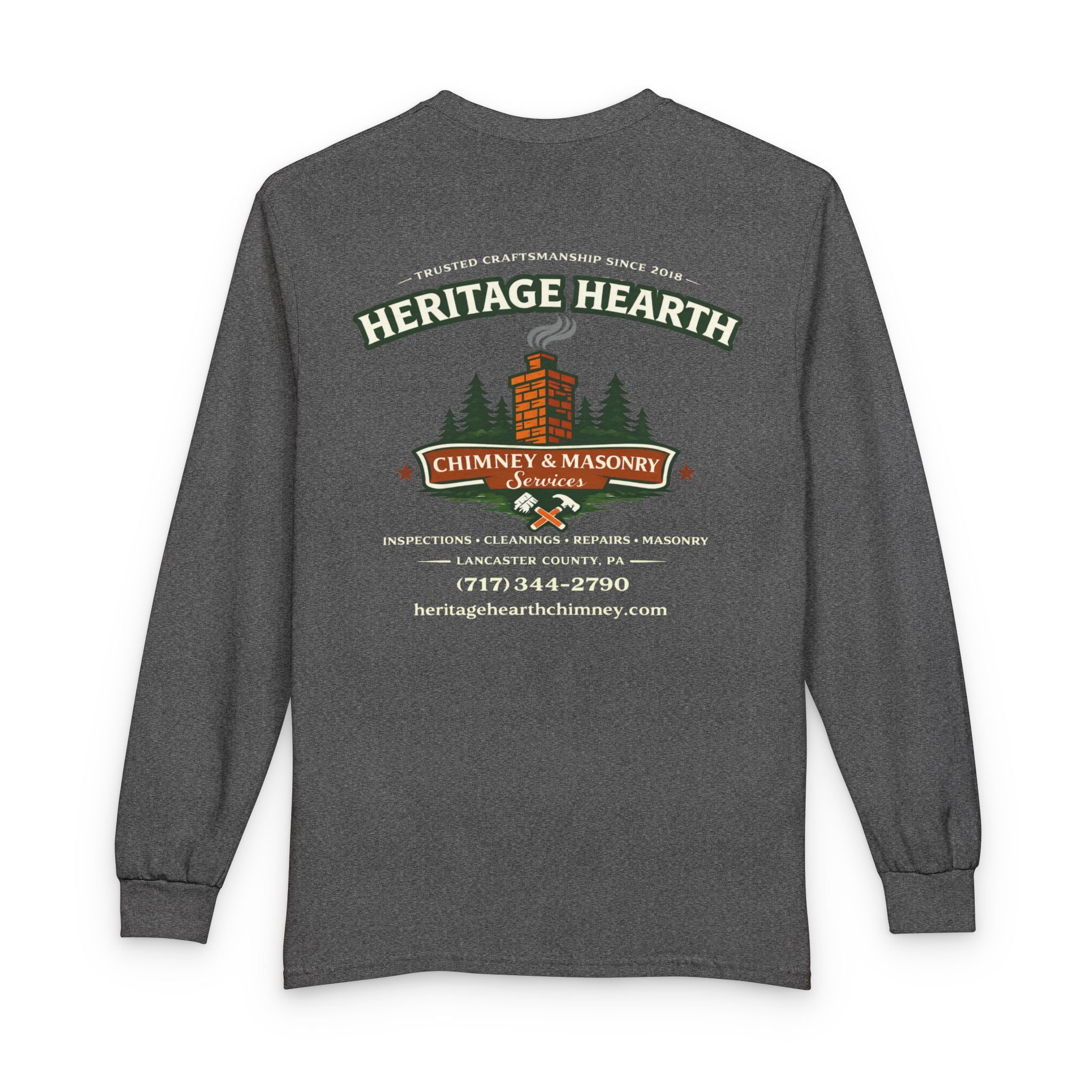 Heritage Hearth Chimney & Masonry Long Sleeve Tee