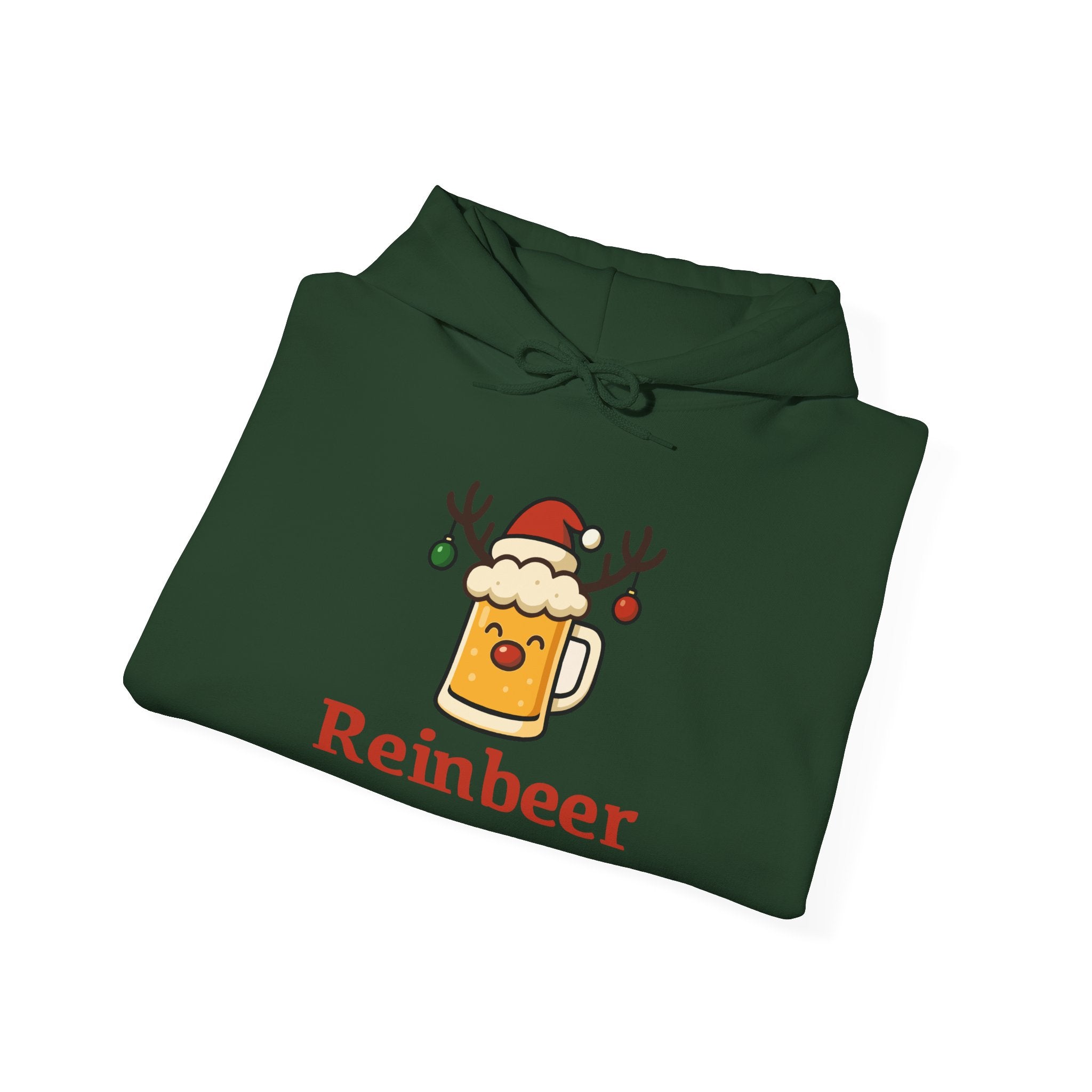 Cozy Christmas 'Reinbeer Mug' Hoodie — Holiday Reindeer Beer Sweatshirt