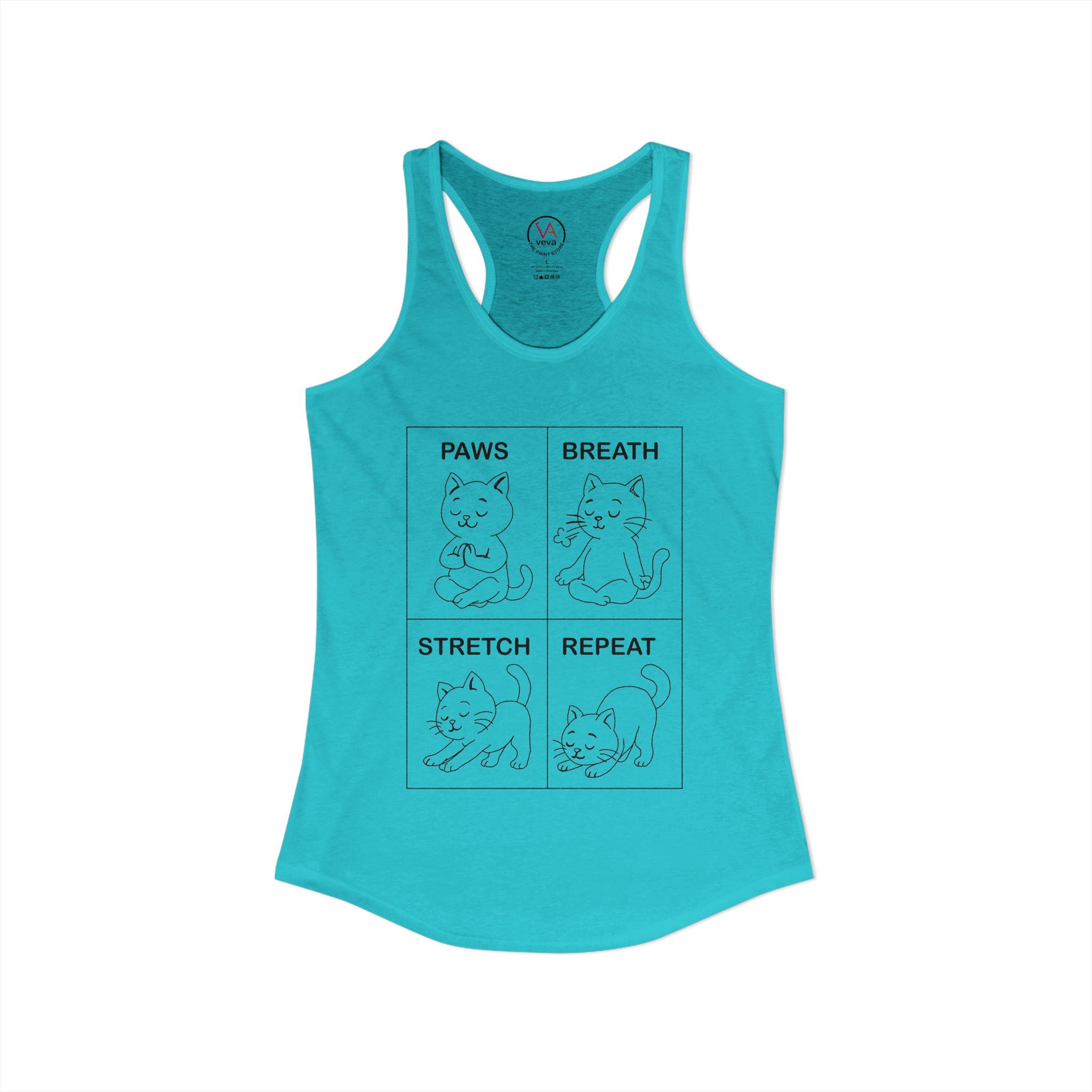 Cat Yoga Women's Racerback Activewear Tank Top