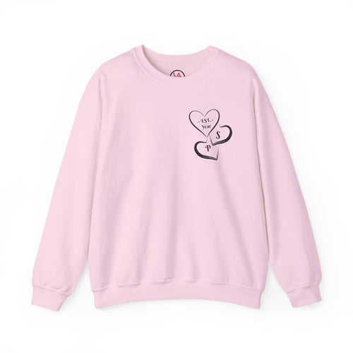 3 Hearts Sweatshirt – Personalized Memory Crewneck with Initials & EST Year