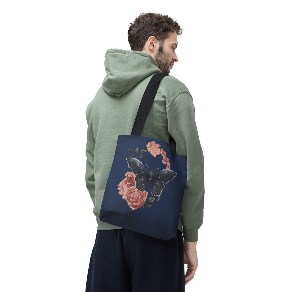 Floral Butterfly Tote Bag