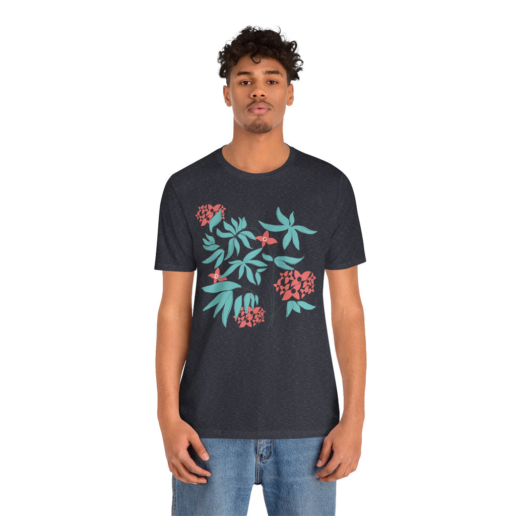 Floral Graphic Unisex Cotton T-Shirt