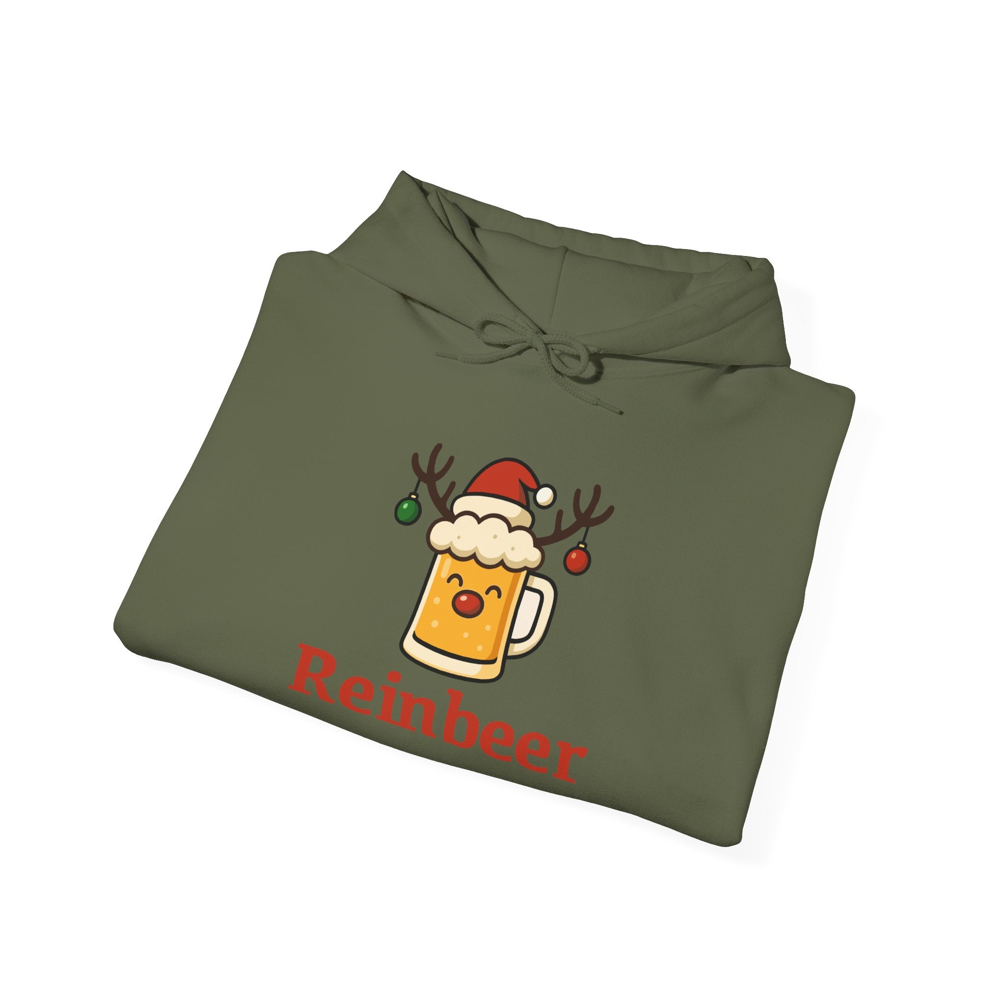 Cozy Christmas 'Reinbeer Mug' Hoodie — Holiday Reindeer Beer Sweatshirt