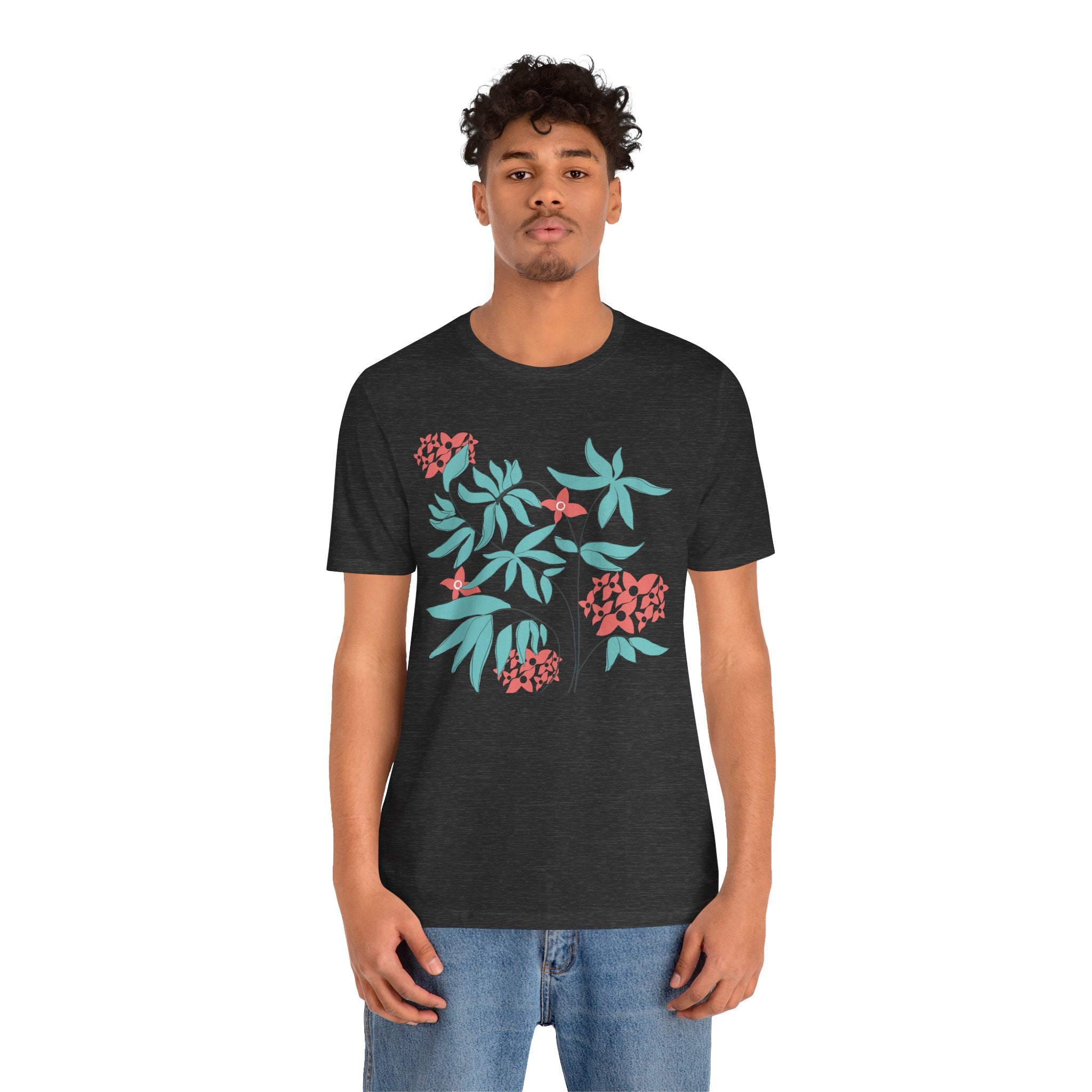 Floral Graphic Unisex Cotton T-Shirt