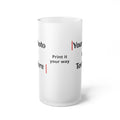 Frosted Glass Beer Mug — Customizable Tall Beer Stein for Parties & Gifts