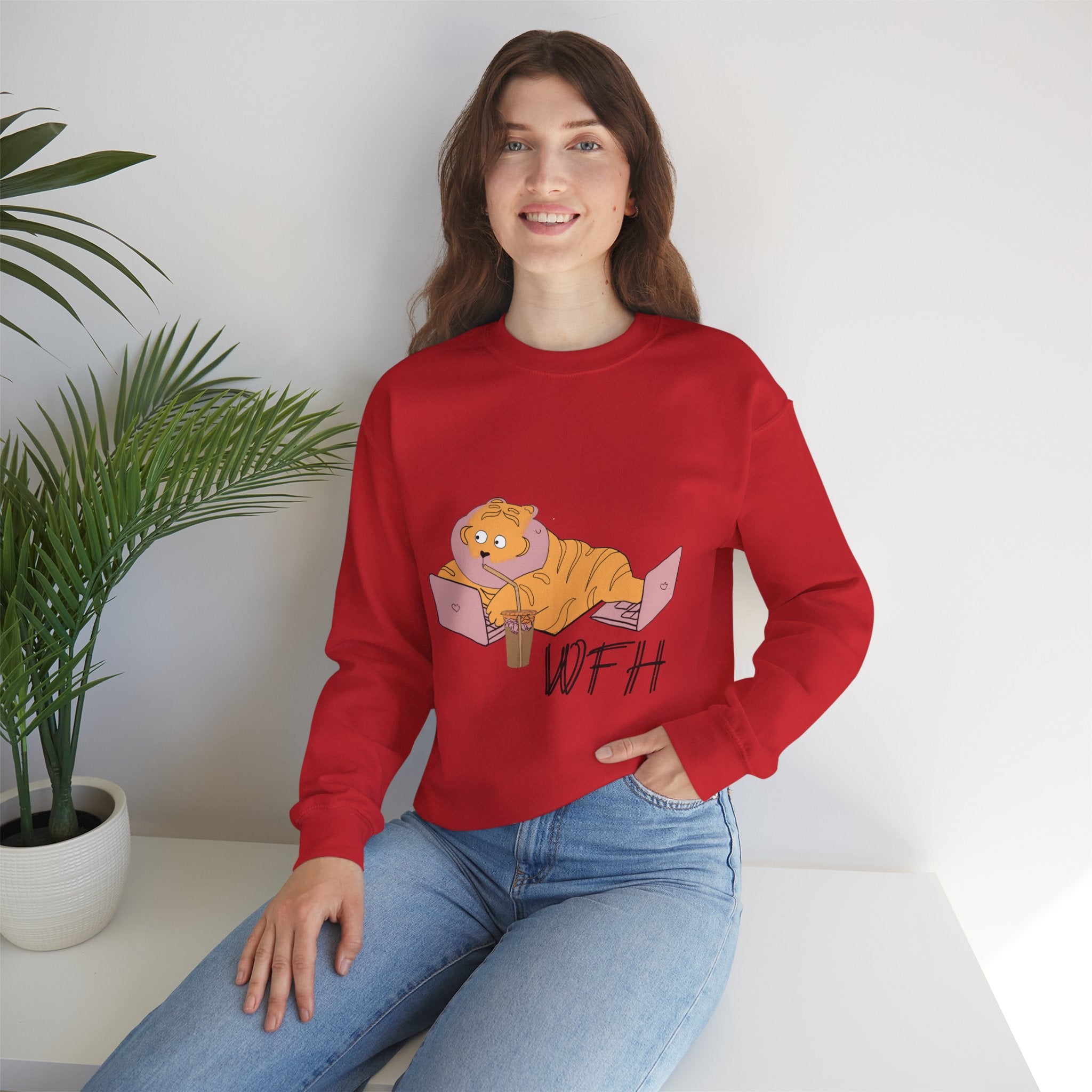 Work From Home Unisex Sweatshirt – Cozy WFH Graphic Print
