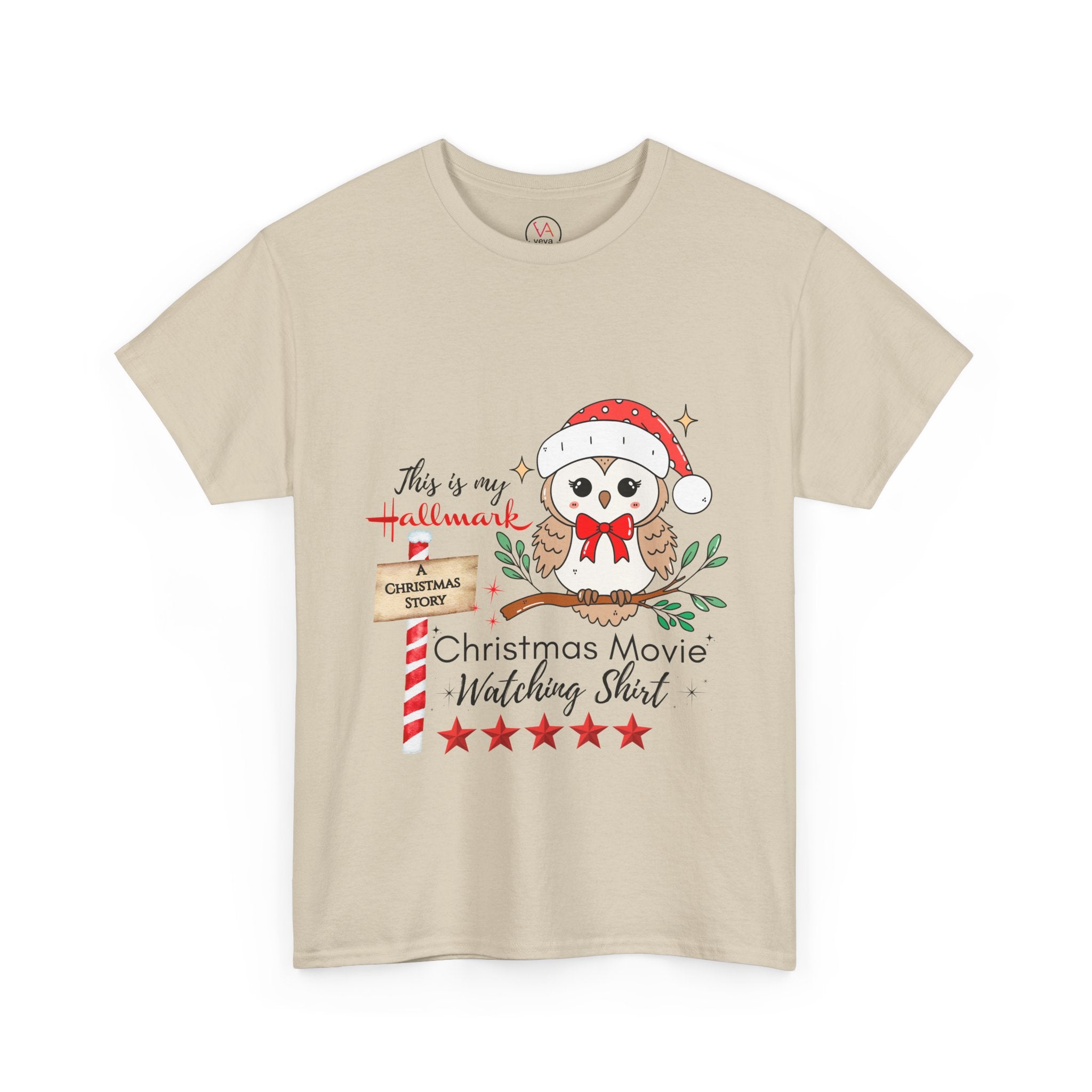 Christmas Movie Watching Shirt — Cute Owl Santa Holiday Tee