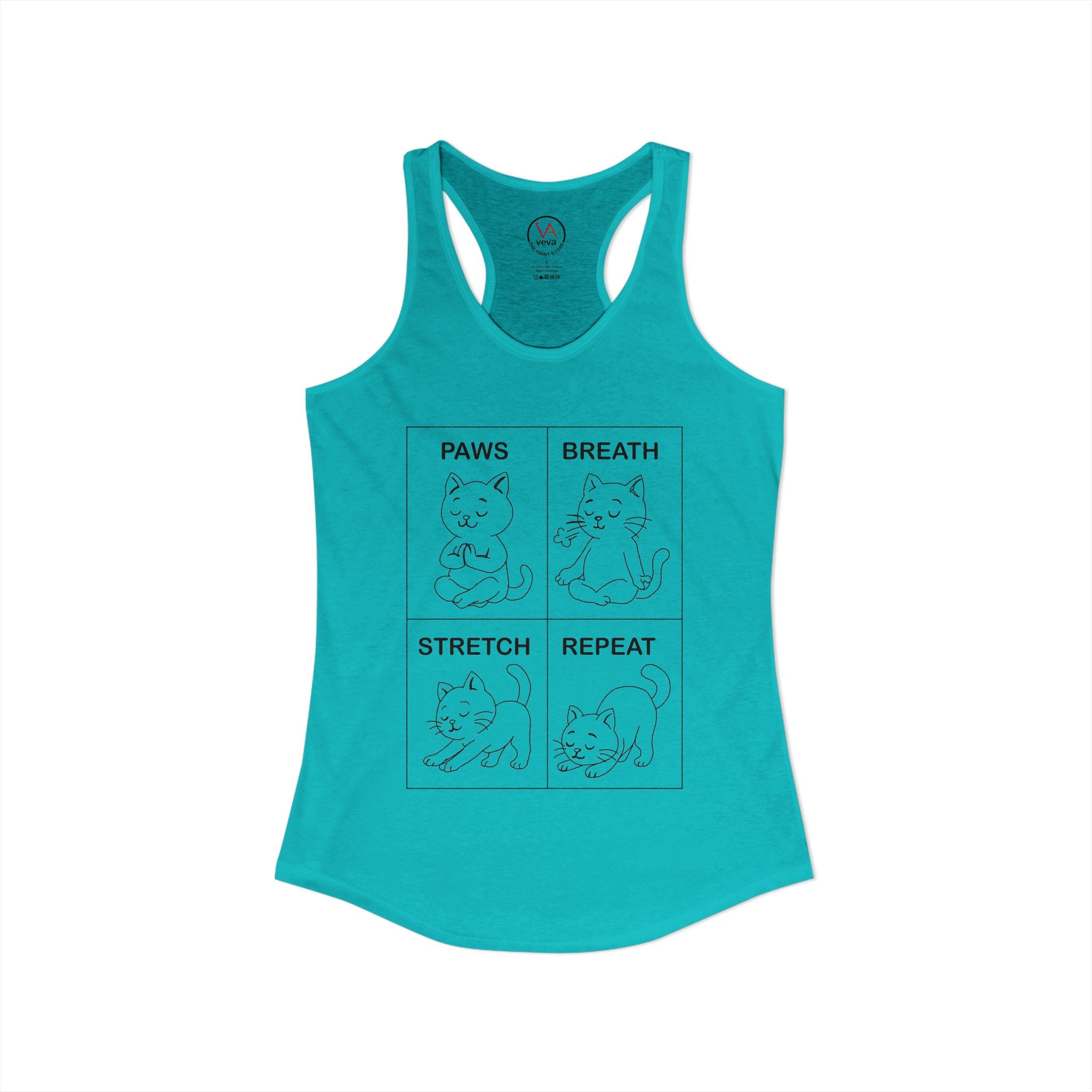 Cat Yoga Women's Racerback Activewear Tank Top