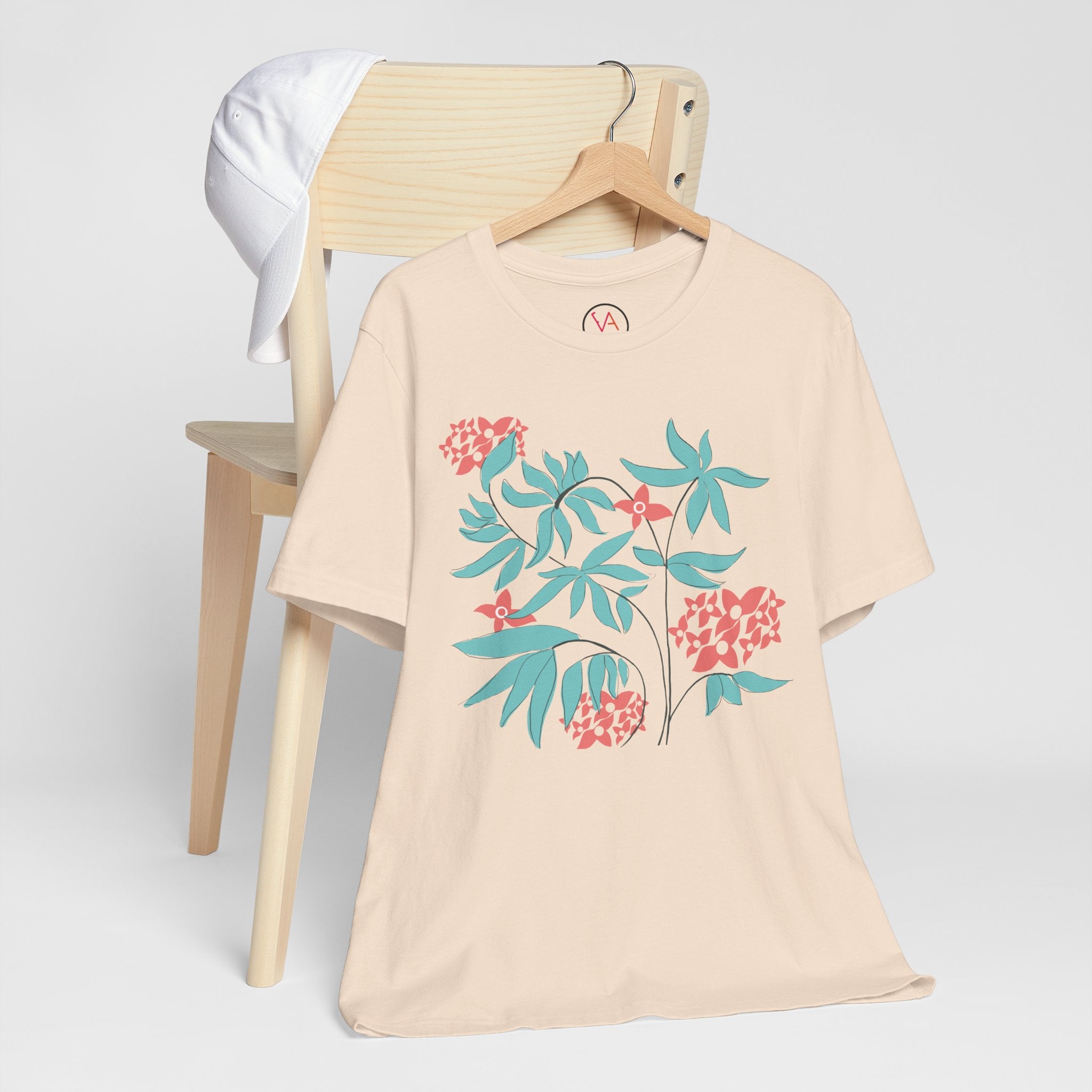 Floral Graphic Unisex Cotton T-Shirt