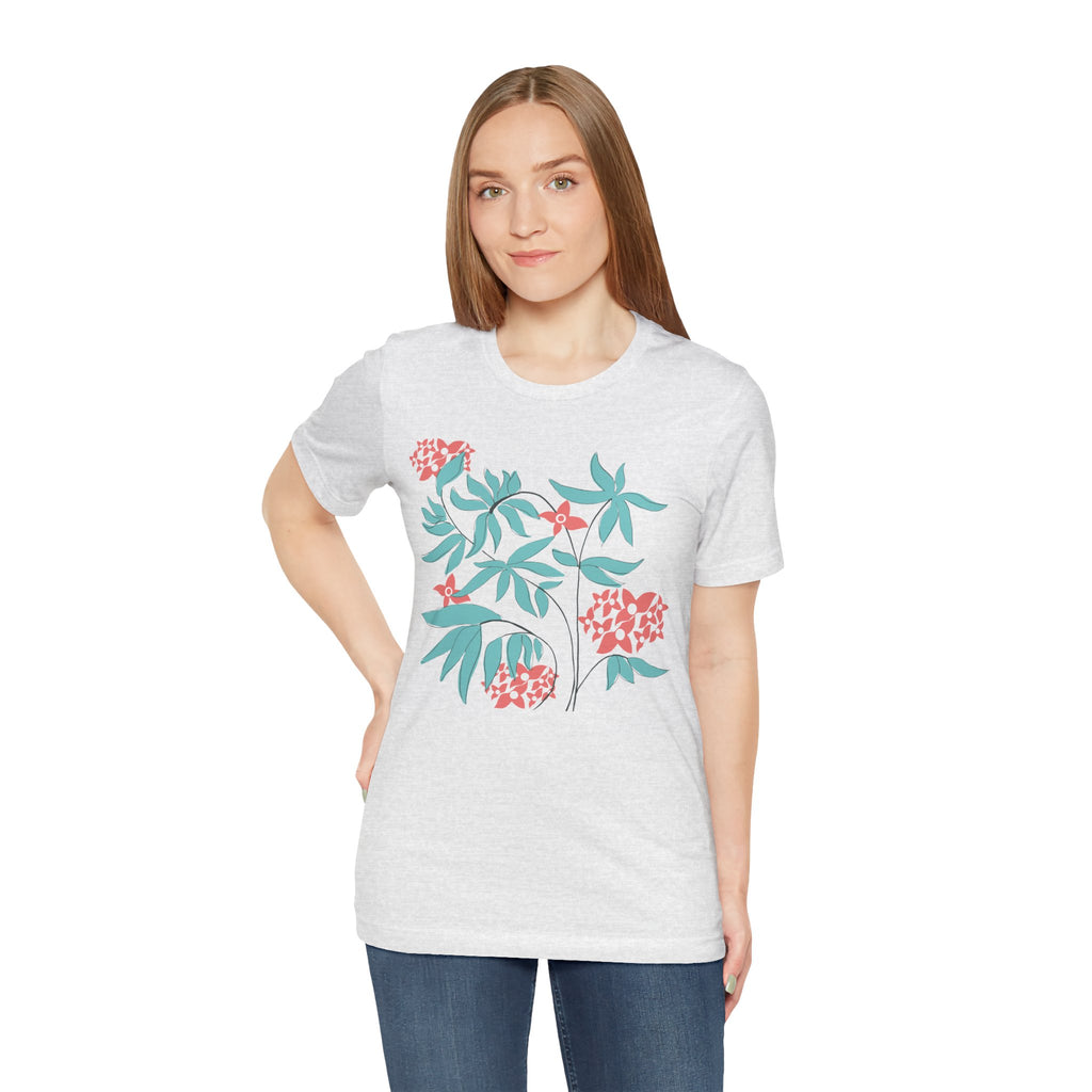 Floral Graphic Unisex Cotton T-Shirt