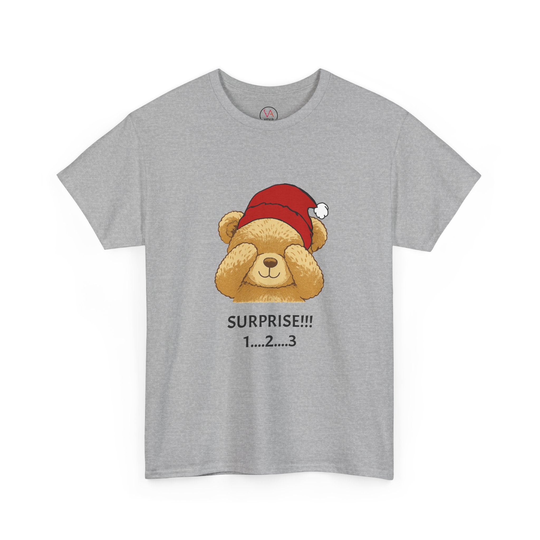 Surprise Bear Christmas Tee — Cute Holiday Bear Graphic T-Shirt