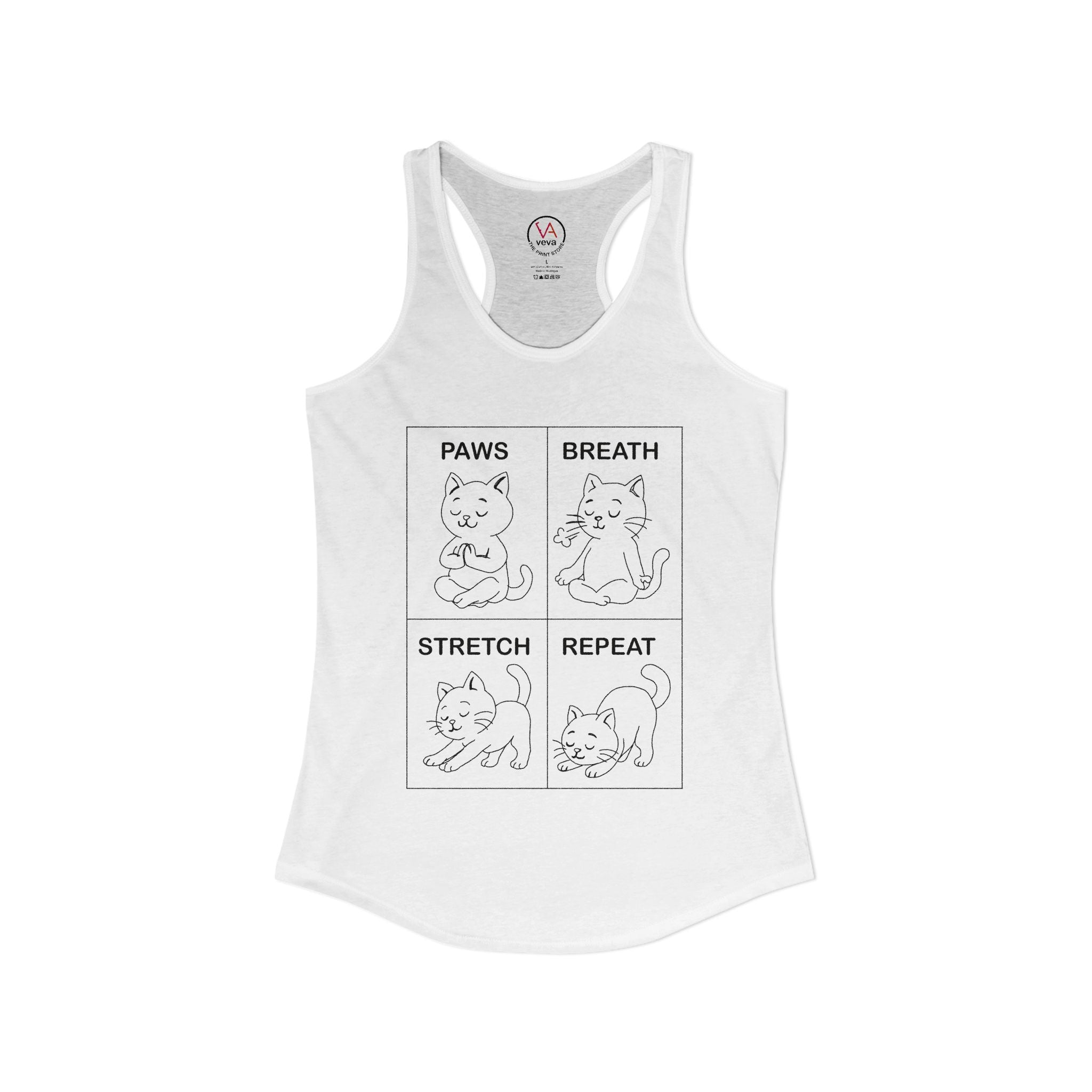 Cat Yoga Women's Racerback Activewear Tank Top