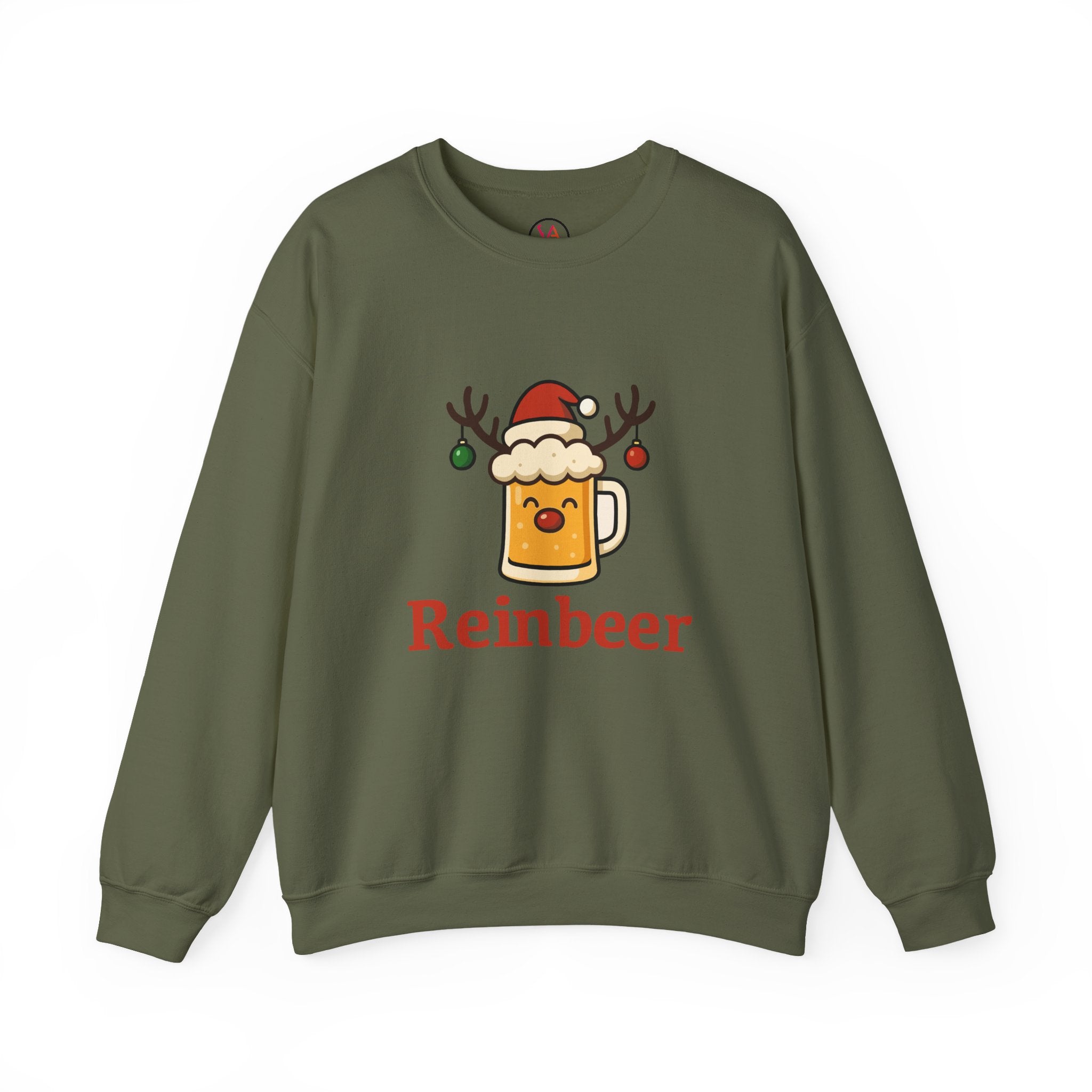 Christmas Reindeer Beer Sweatshirt — Festive Holiday Crewneck