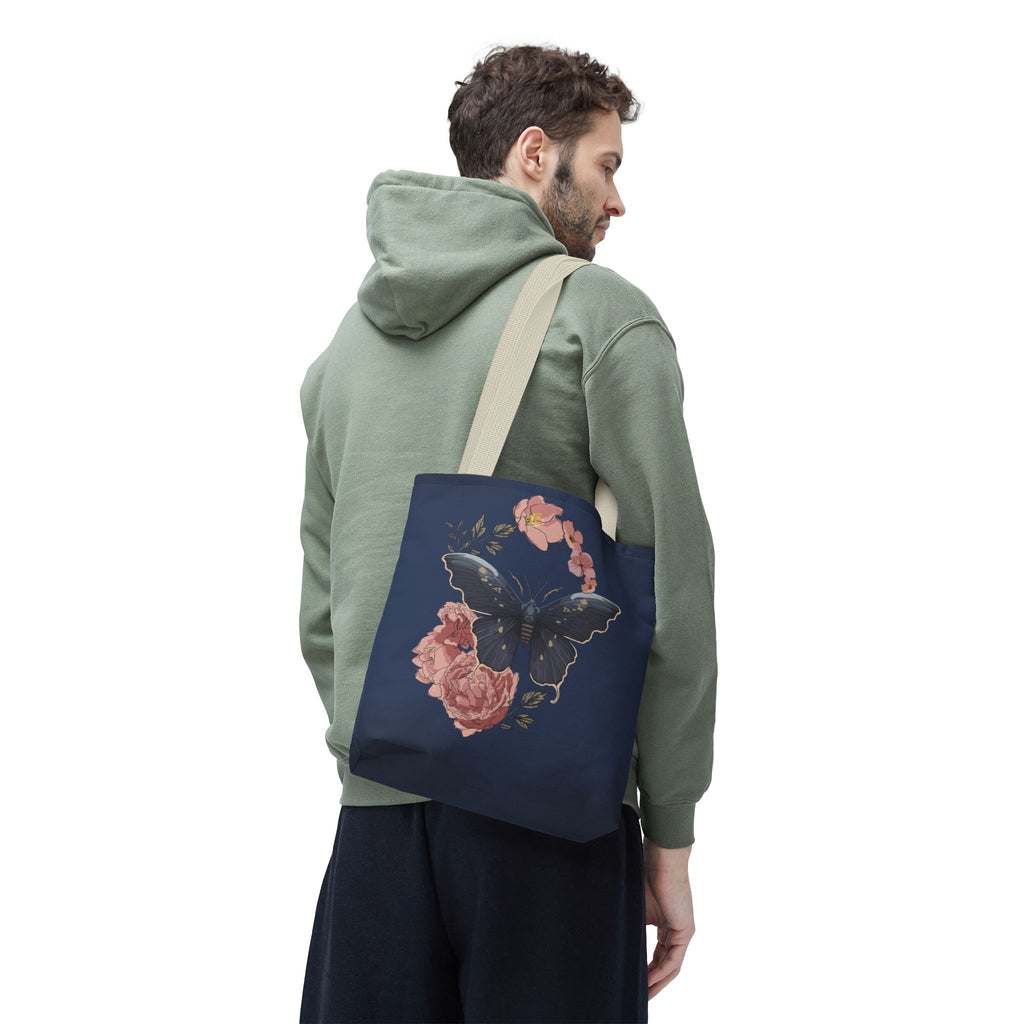 Floral Butterfly Tote Bag