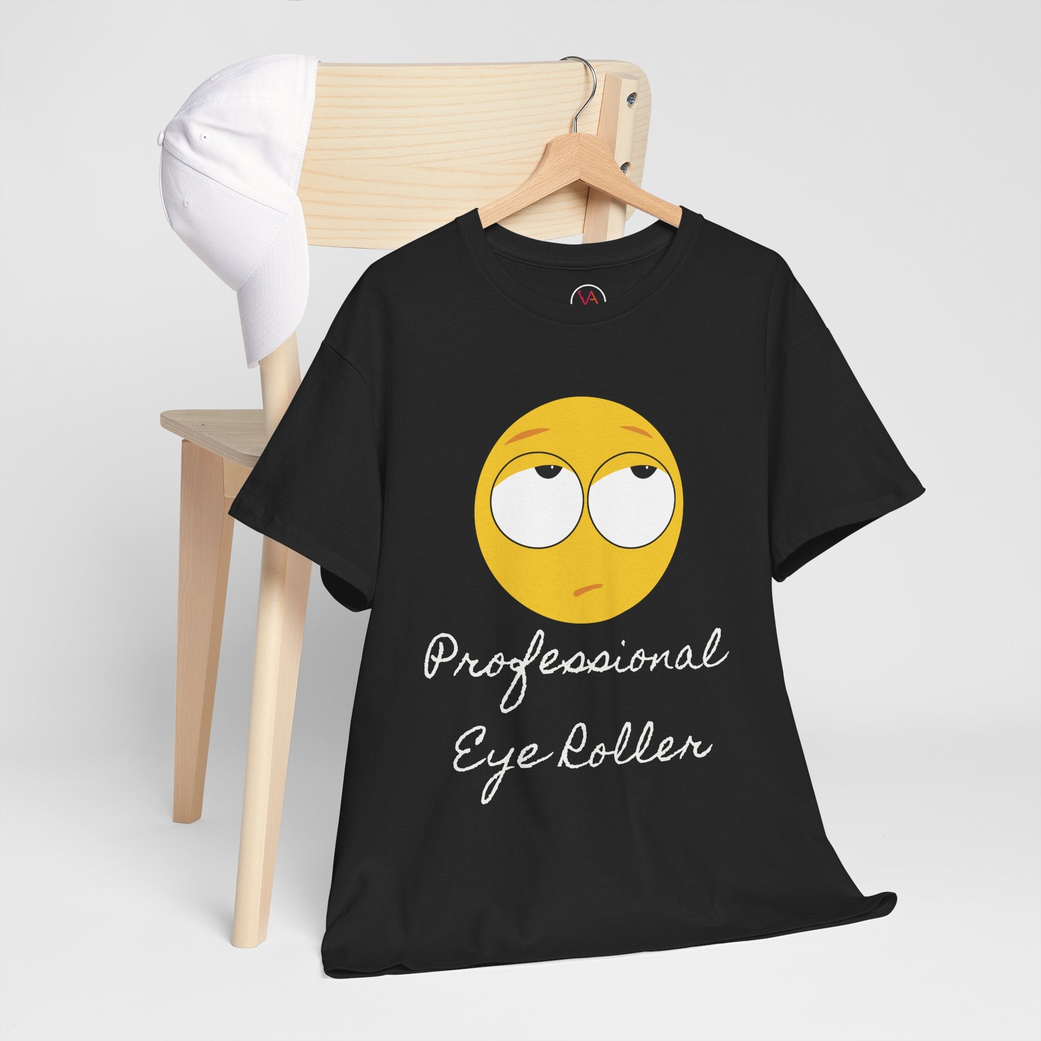Lightweight 100% Cotton T-Shirt with Funny Eye Roll Graphic – Unisex