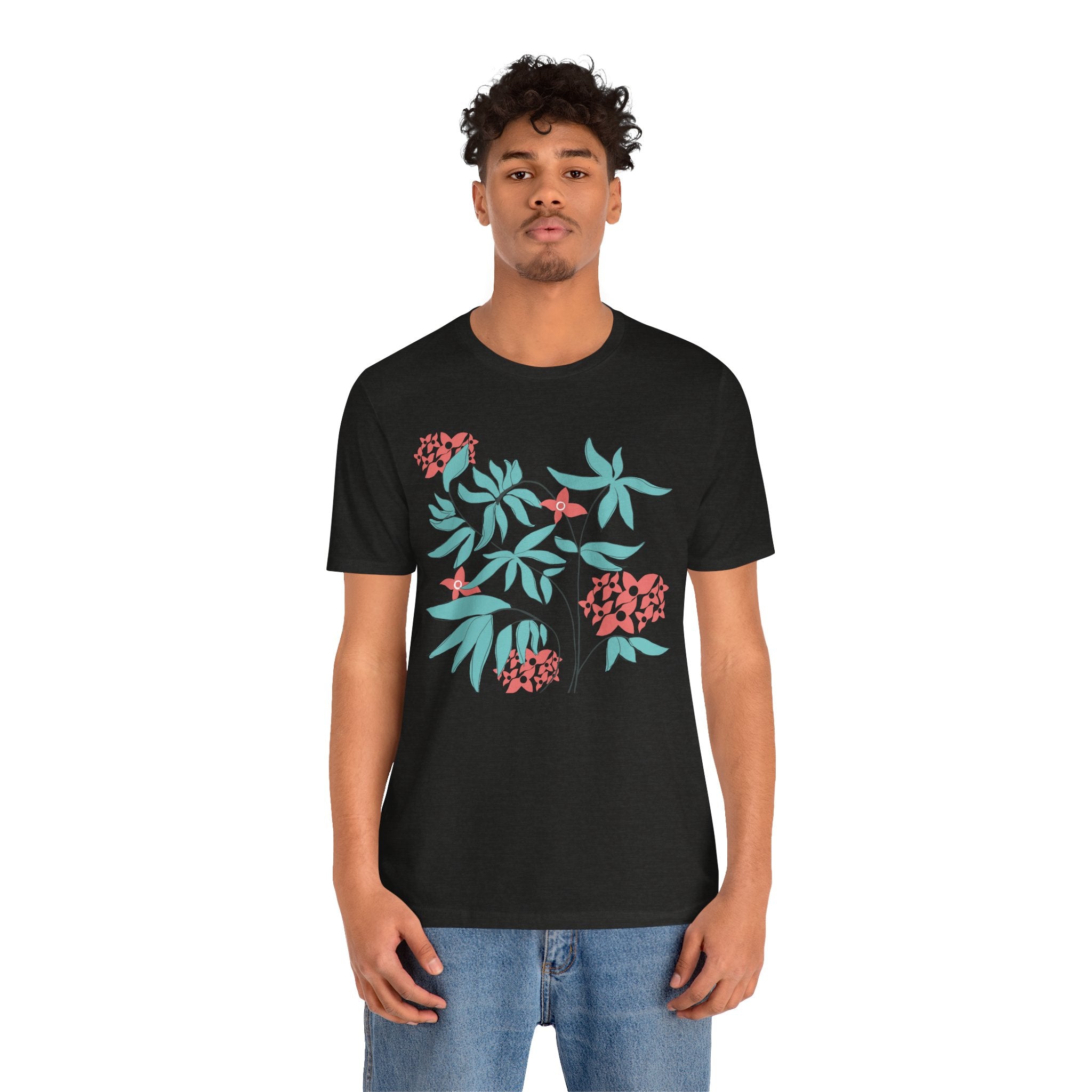 Floral Graphic Unisex Cotton T-Shirt