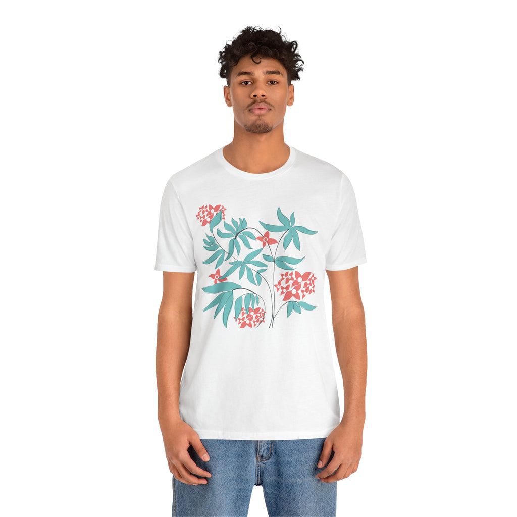 Floral Graphic Unisex Cotton T-Shirt