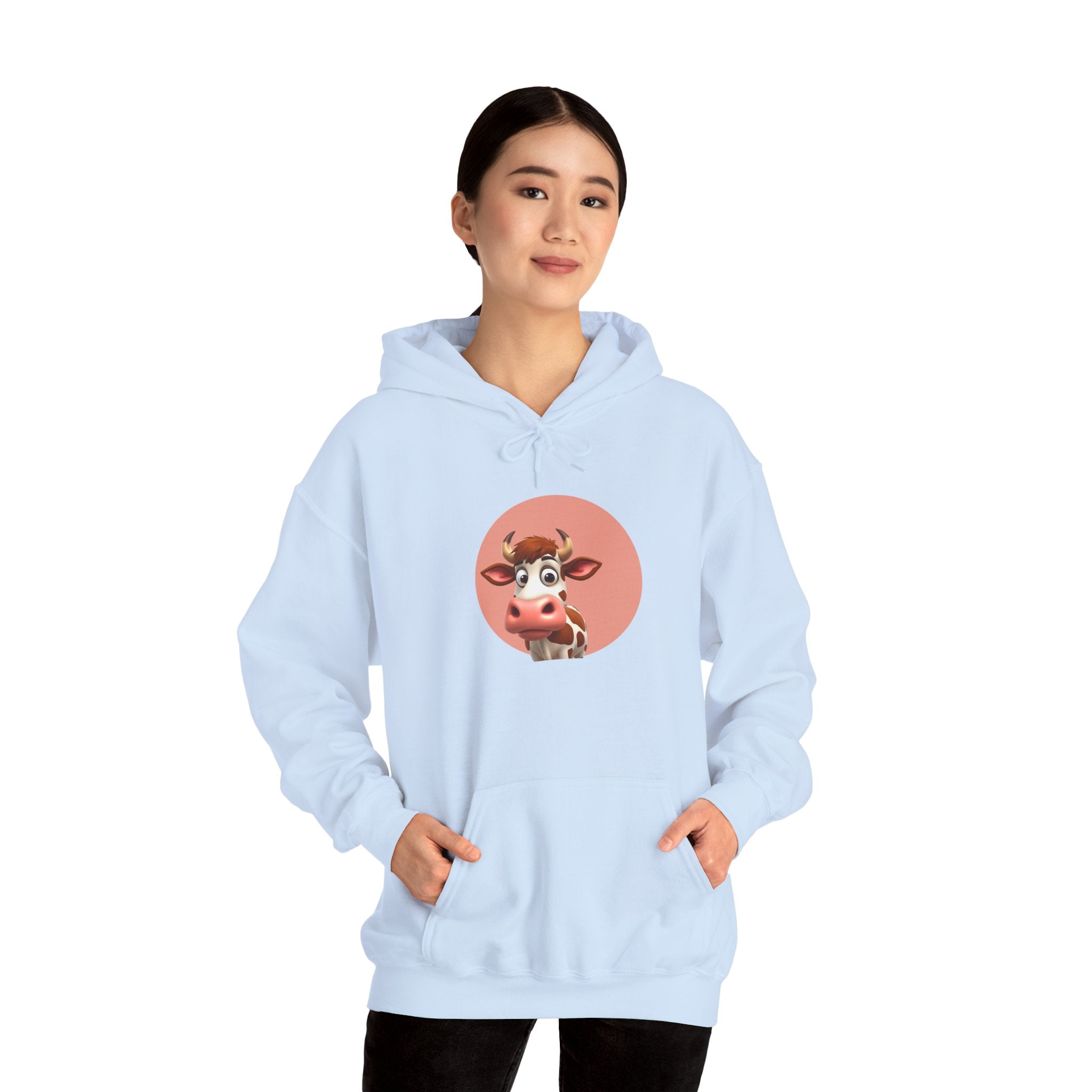Adorable Cute Animated Cow Unisex Hoodie