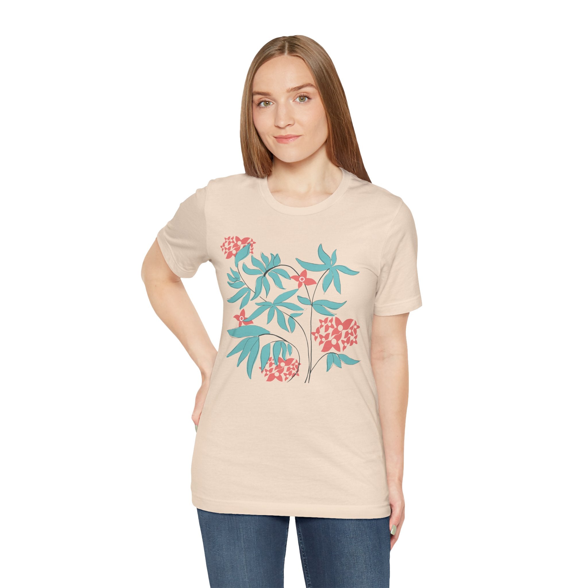 Floral Graphic Unisex Cotton T-Shirt