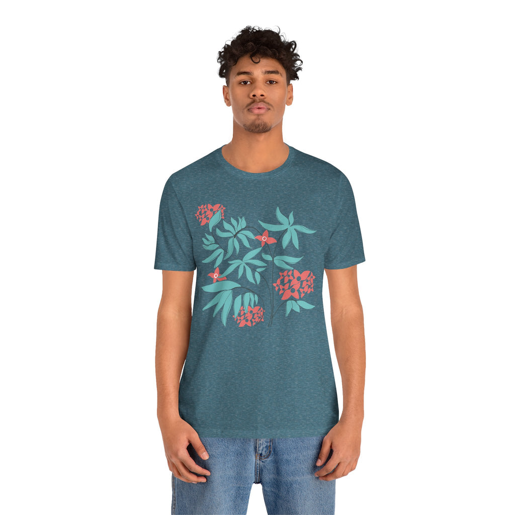 Floral Graphic Unisex Cotton T-Shirt