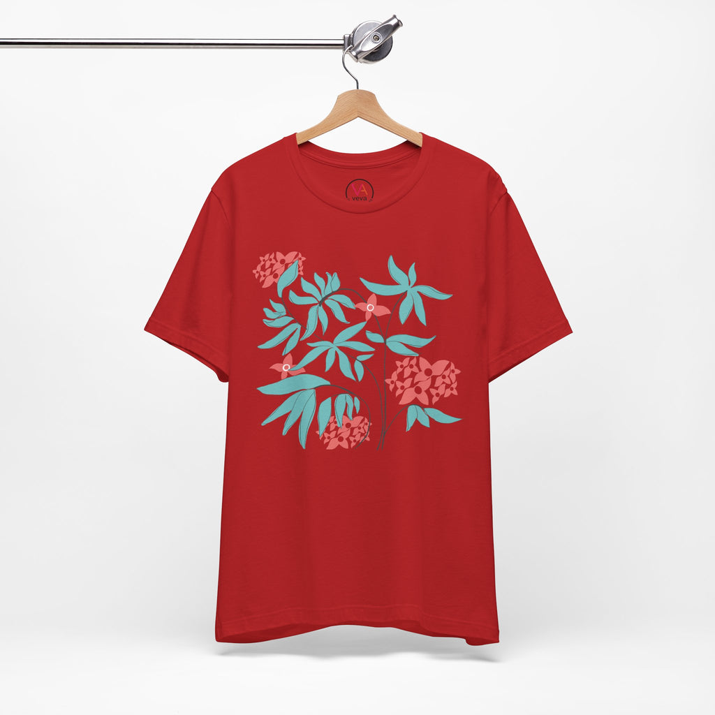 Floral Graphic Unisex Cotton T-Shirt