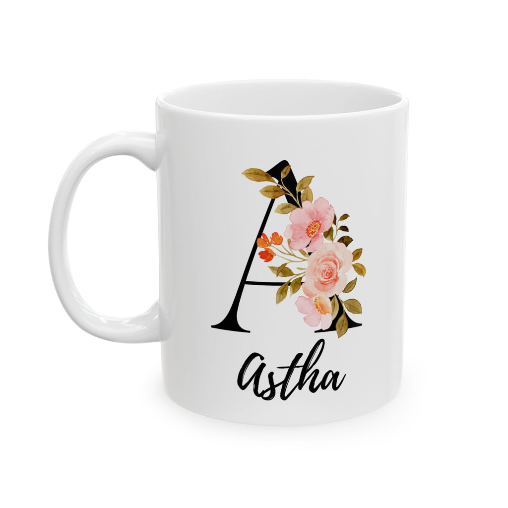 Happy 18th Birthday Floral Mug — Elegant Pastel 18th Birthday Coffee Cup