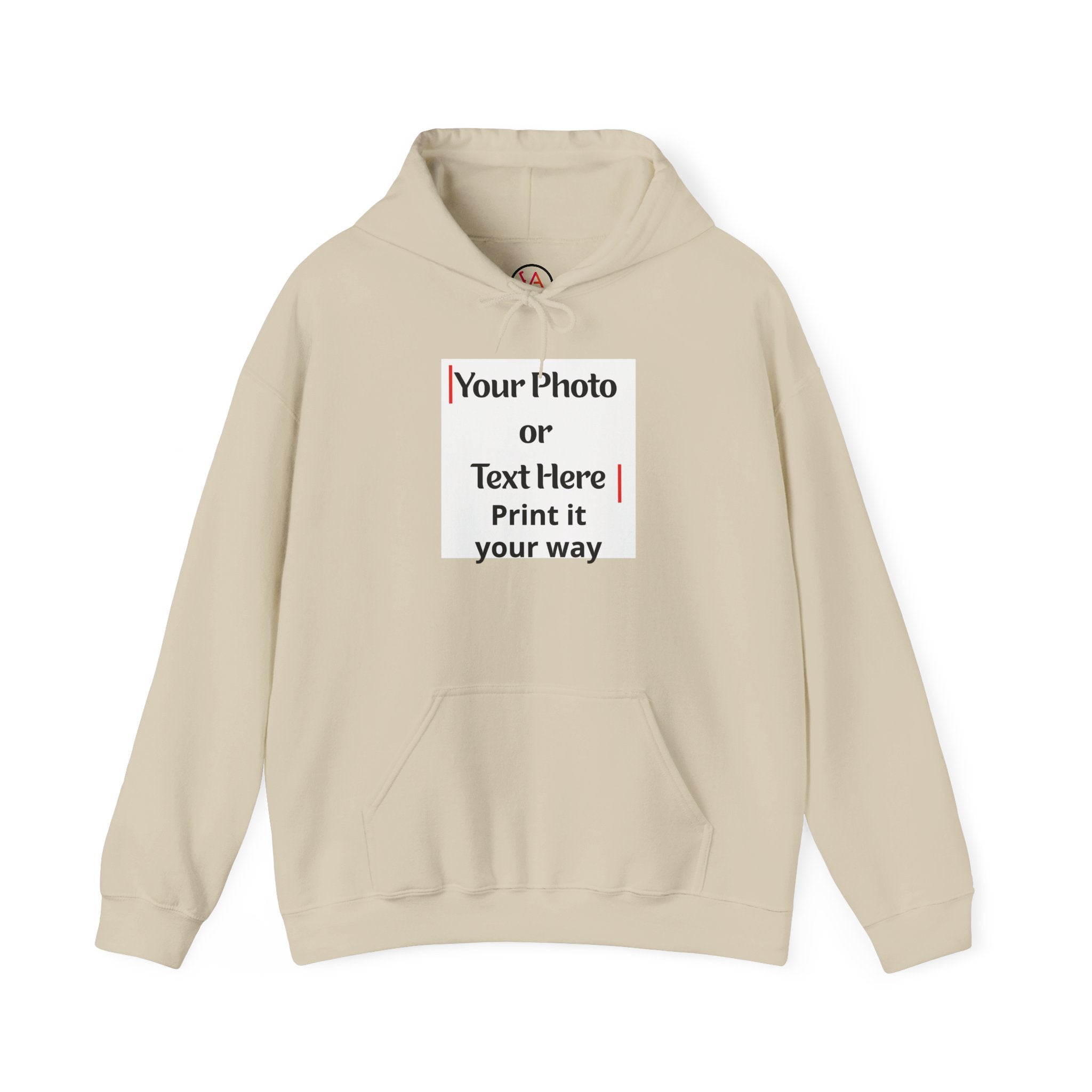 Personalized Photo or Logo or Custom Text Unisex Cotton Hoodie