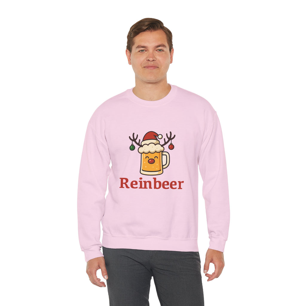Christmas Reindeer Beer Sweatshirt — Festive Holiday Crewneck