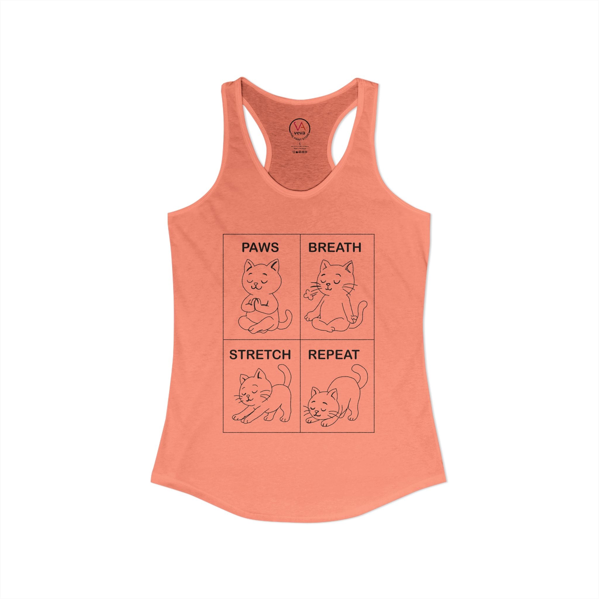 Cat Yoga Women's Racerback Activewear Tank Top