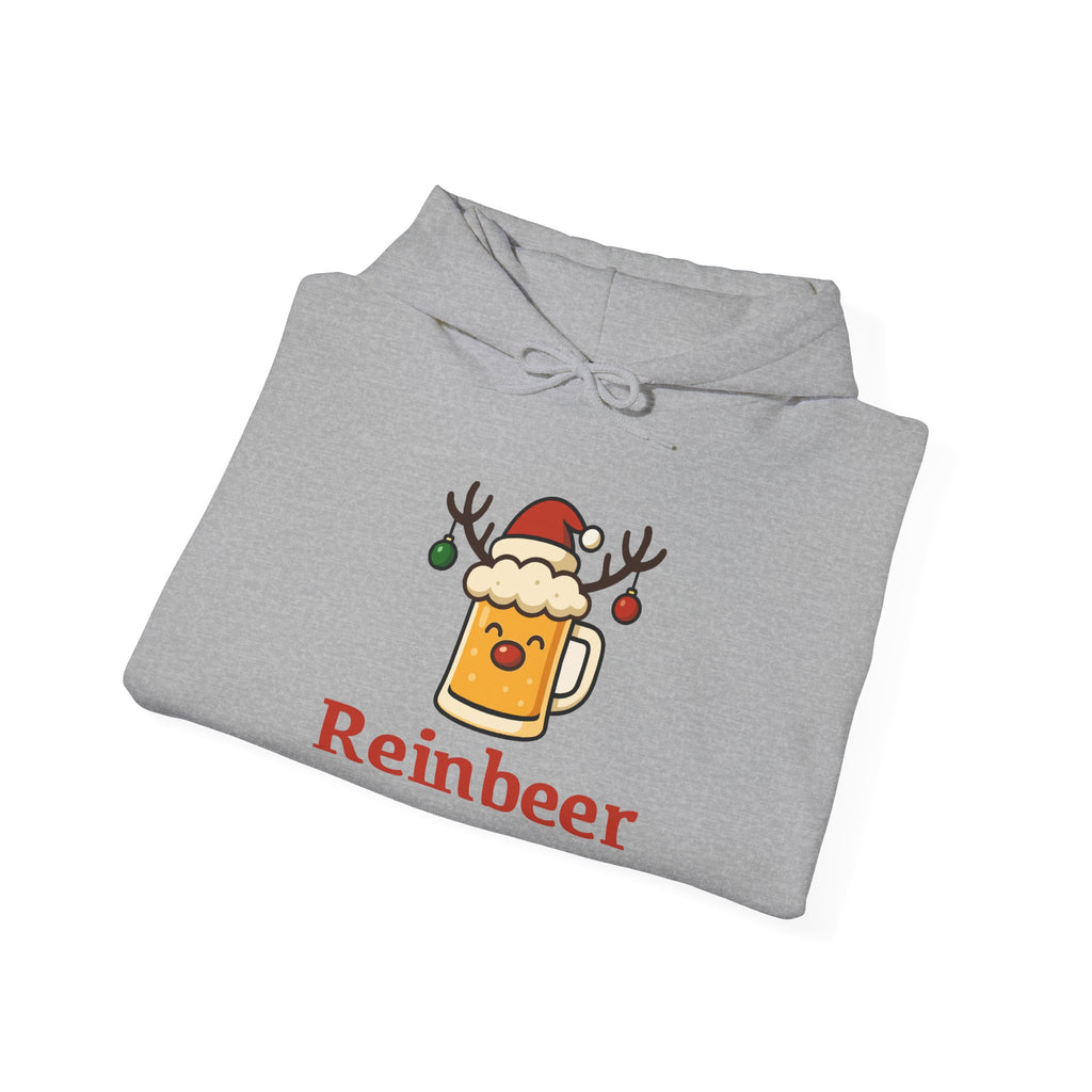 Cozy Christmas 'Reinbeer Mug' Hoodie — Holiday Reindeer Beer Sweatshirt