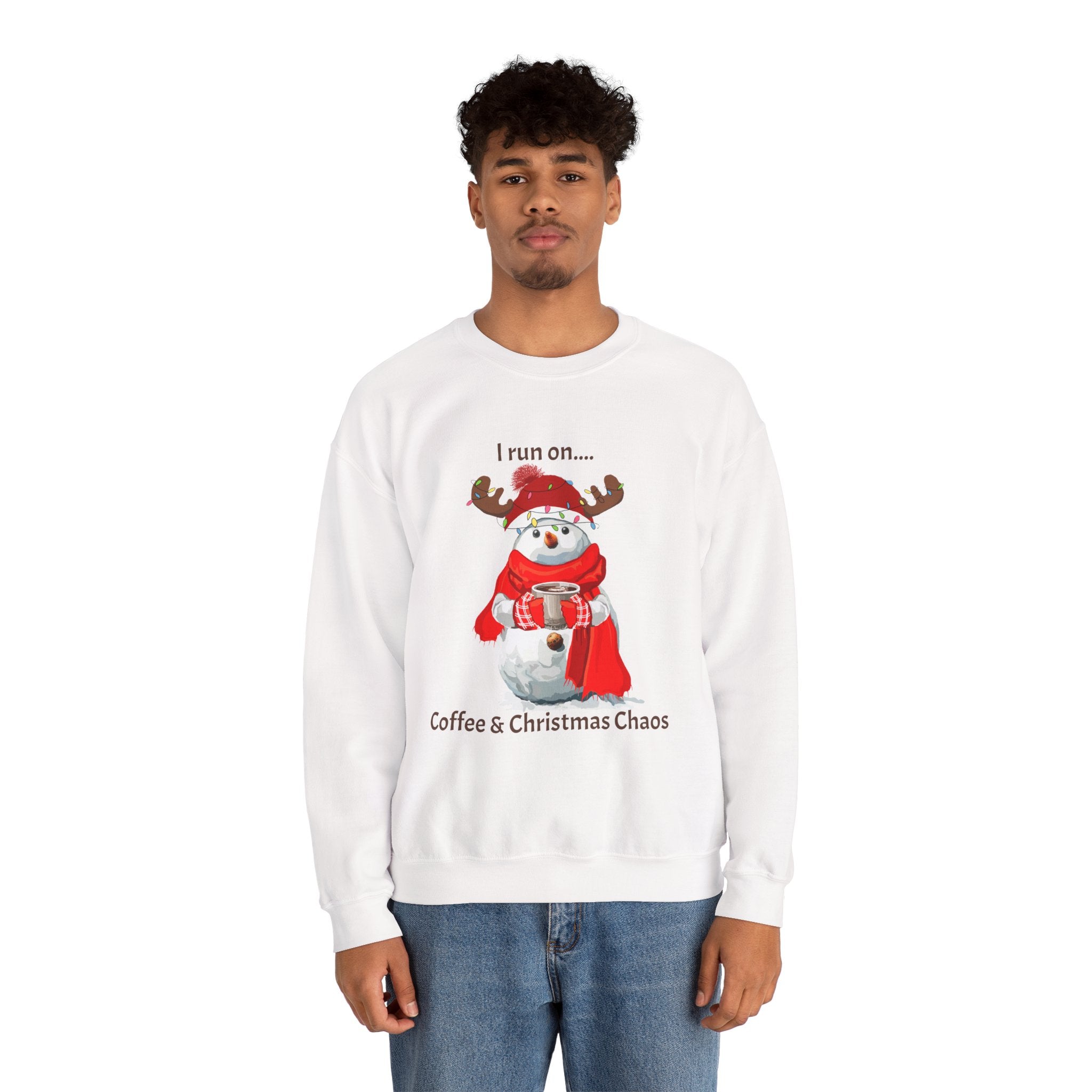 Coffee & Christmas Chaos Snowman Sweatshirt
