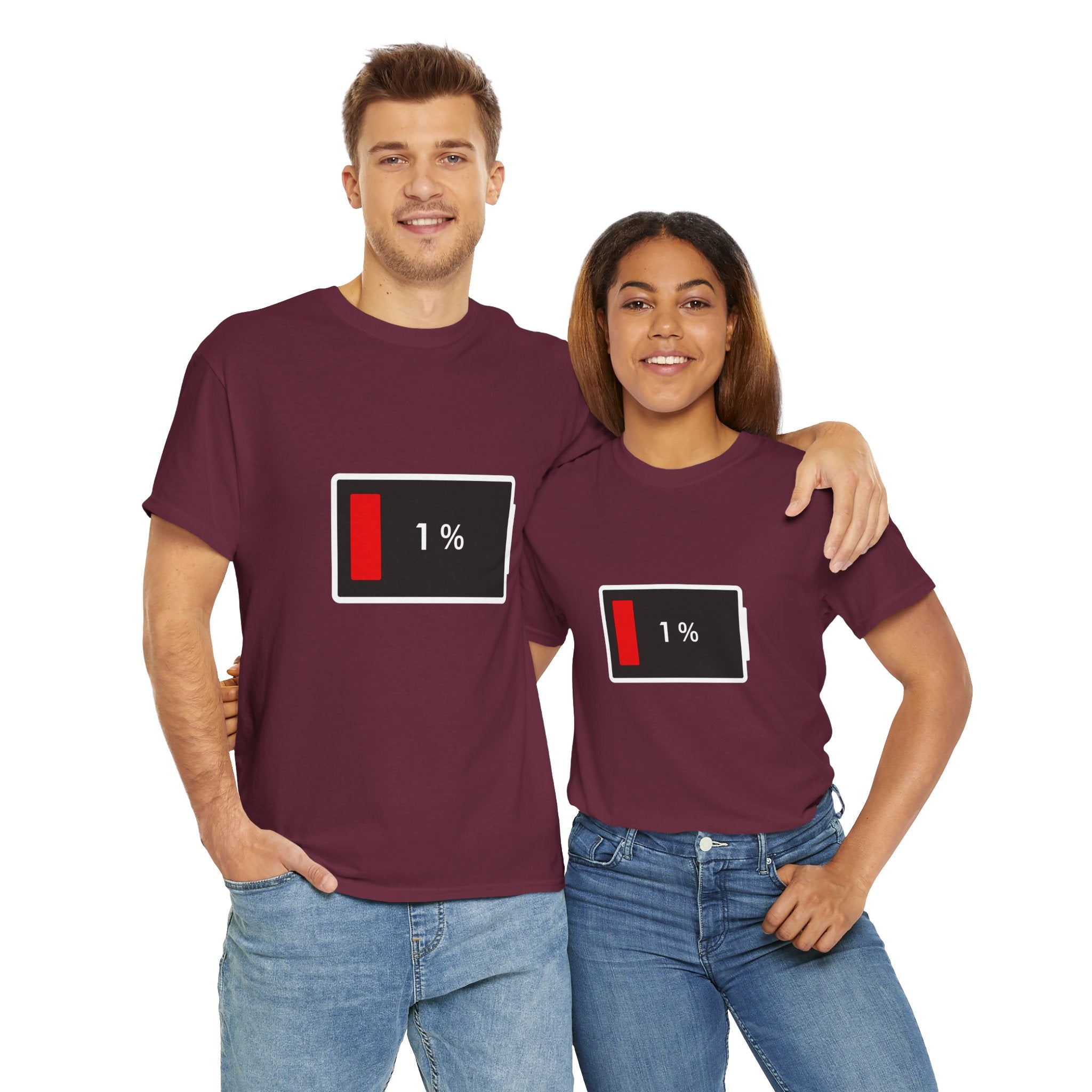 Low Battery Icon Unisex Cotton T-Shirt
