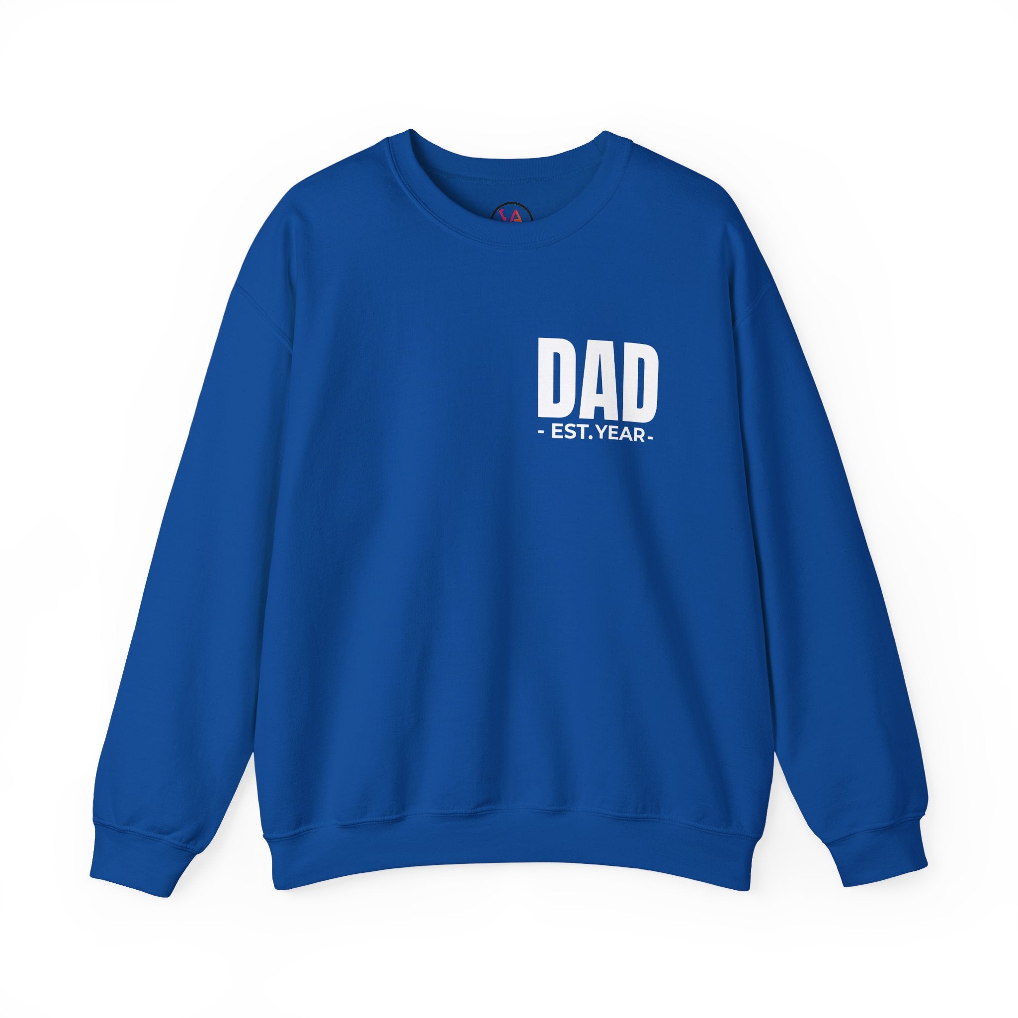 Personalized Dad EST. Year Crewneck Sweatshirt — Custom Father’s Day/New Dad Gift (Add Your Year)