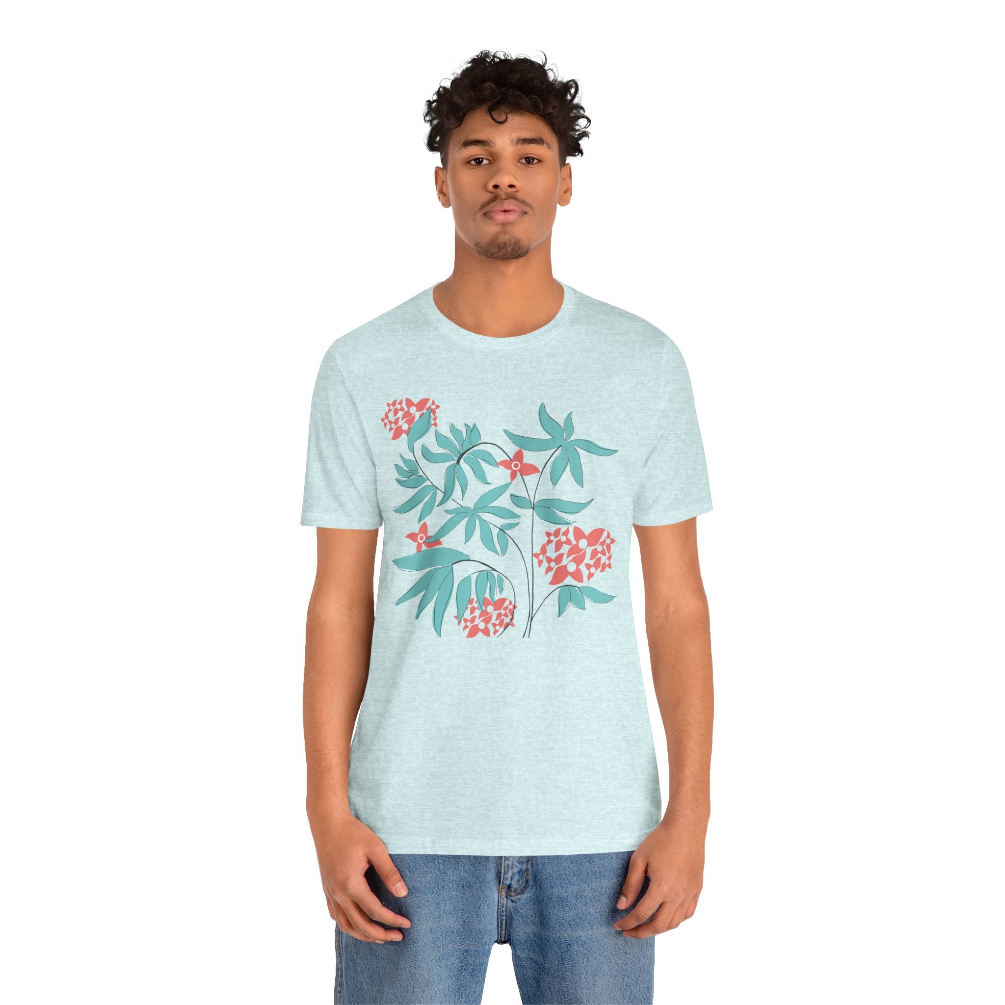 Floral Graphic Unisex Cotton T-Shirt