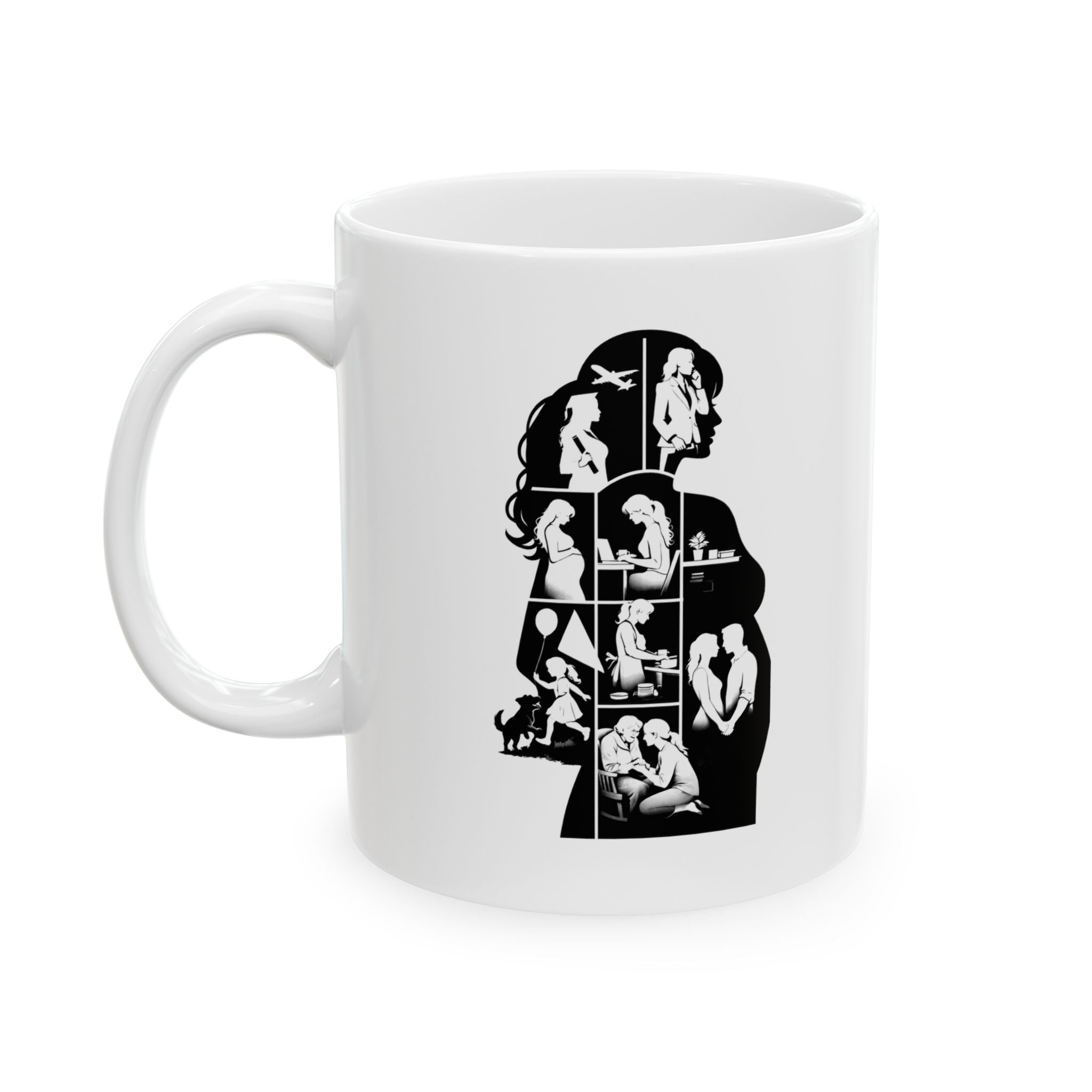 Many Roles: One Woman Ceramic Mug — 11oz & 15oz