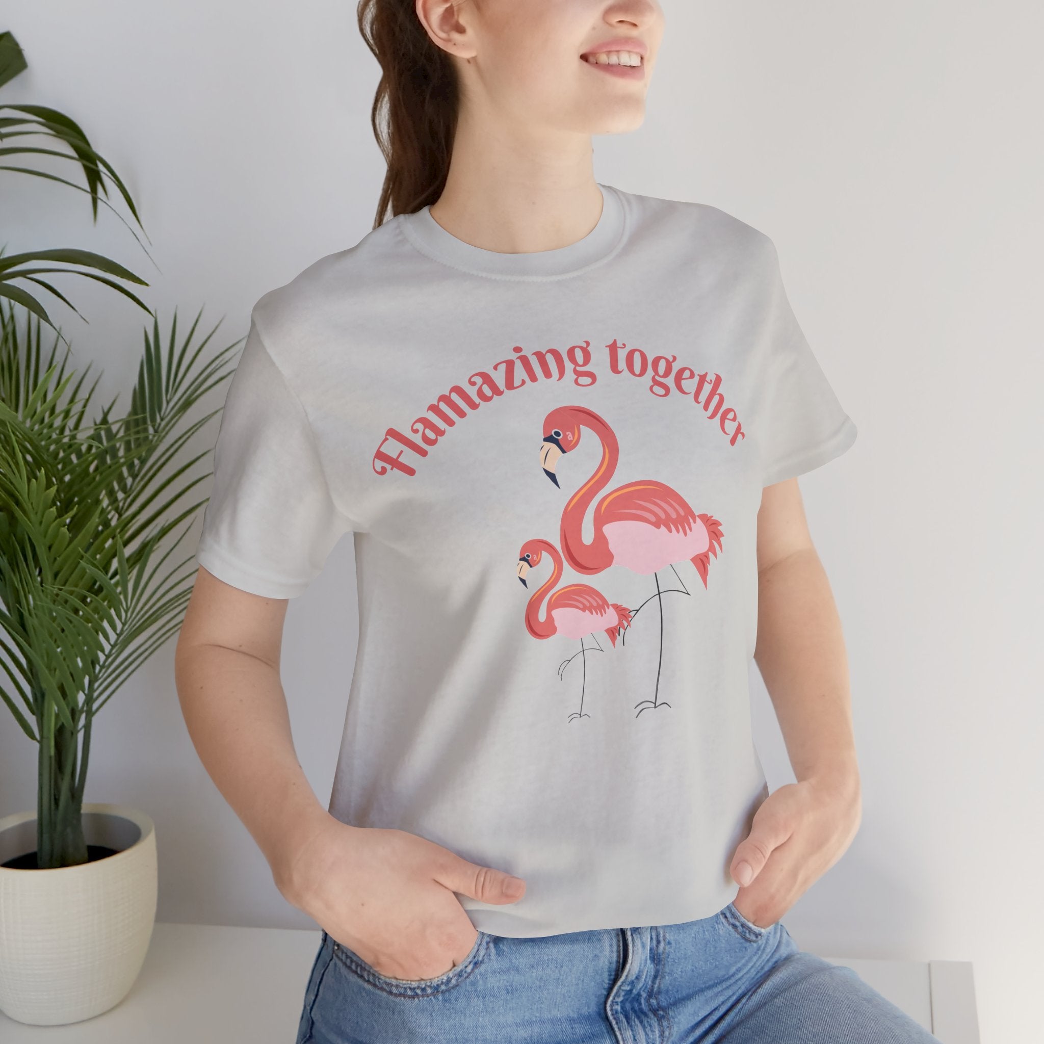 Flamingo Printed Unisex 100% Cotton T-Shirt