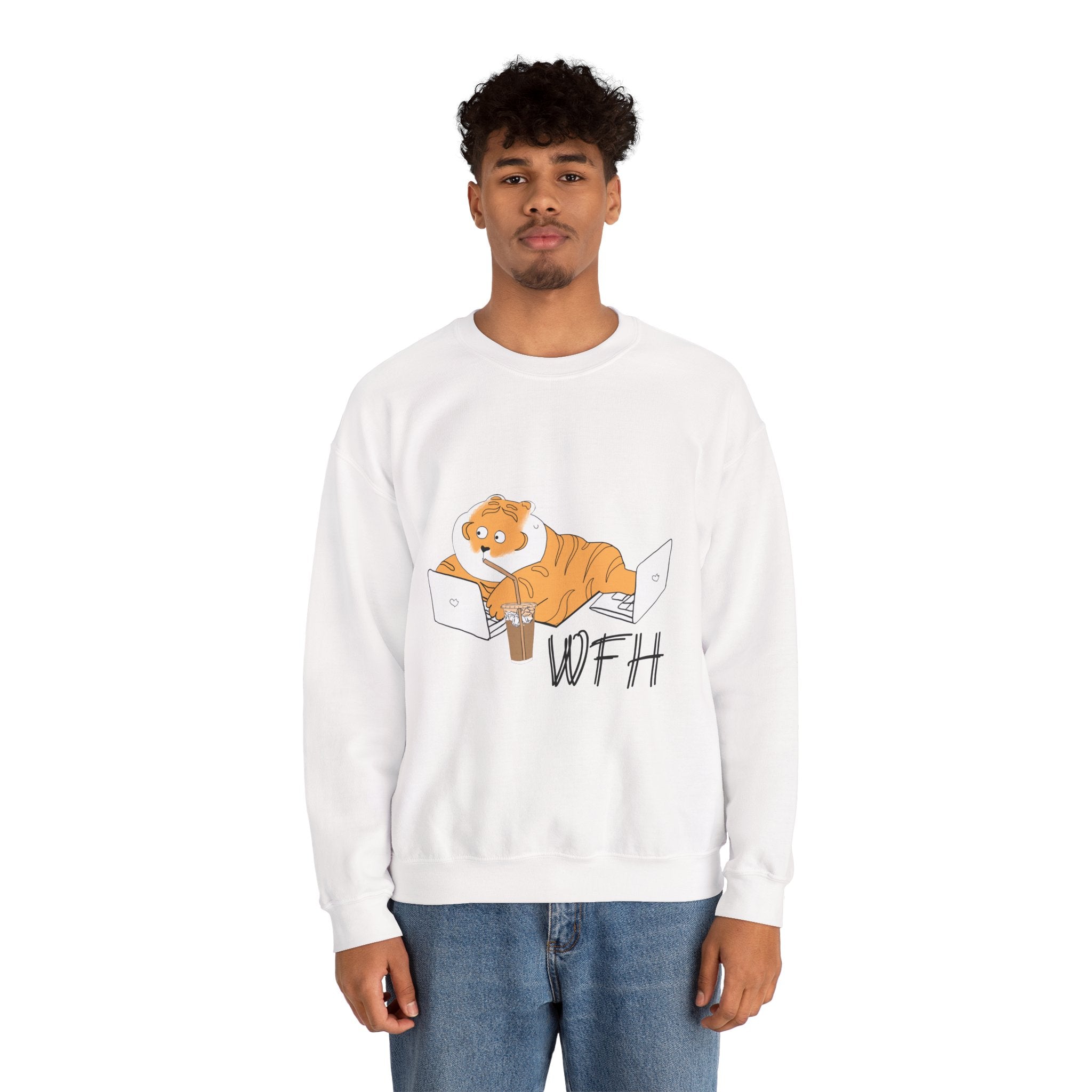 Work From Home Unisex Sweatshirt – Cozy WFH Graphic Print