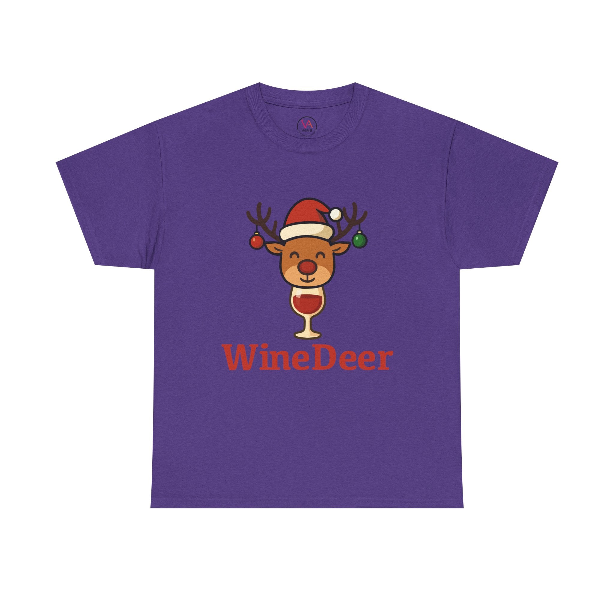 WineDeer Christmas Tee — Funny Holiday Reindeer Wine Shirt