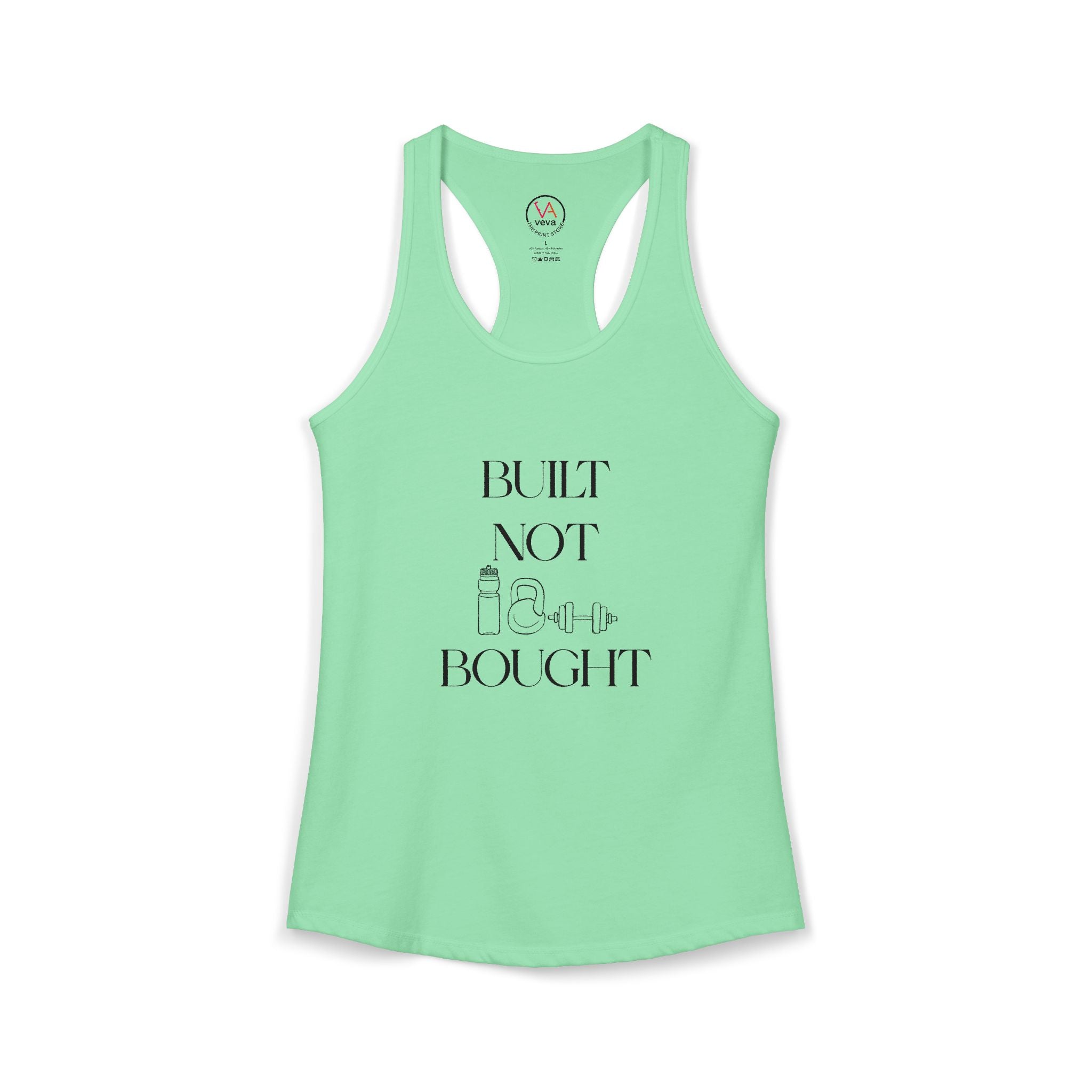 Built Not Bought – Women’s Racerback Tank Top