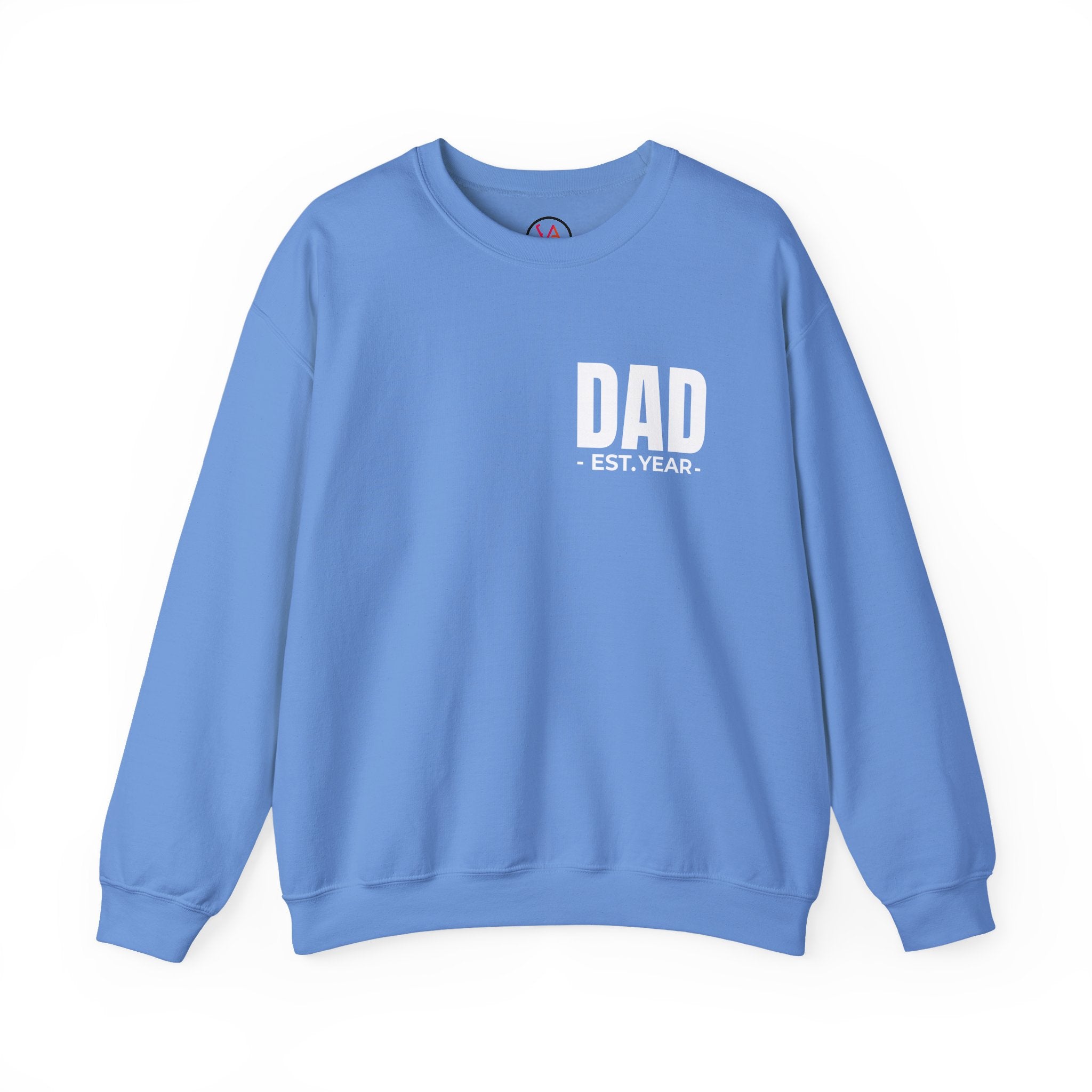 Personalized Dad EST. Year Crewneck Sweatshirt — Custom Father’s Day/New Dad Gift (Add Your Year)