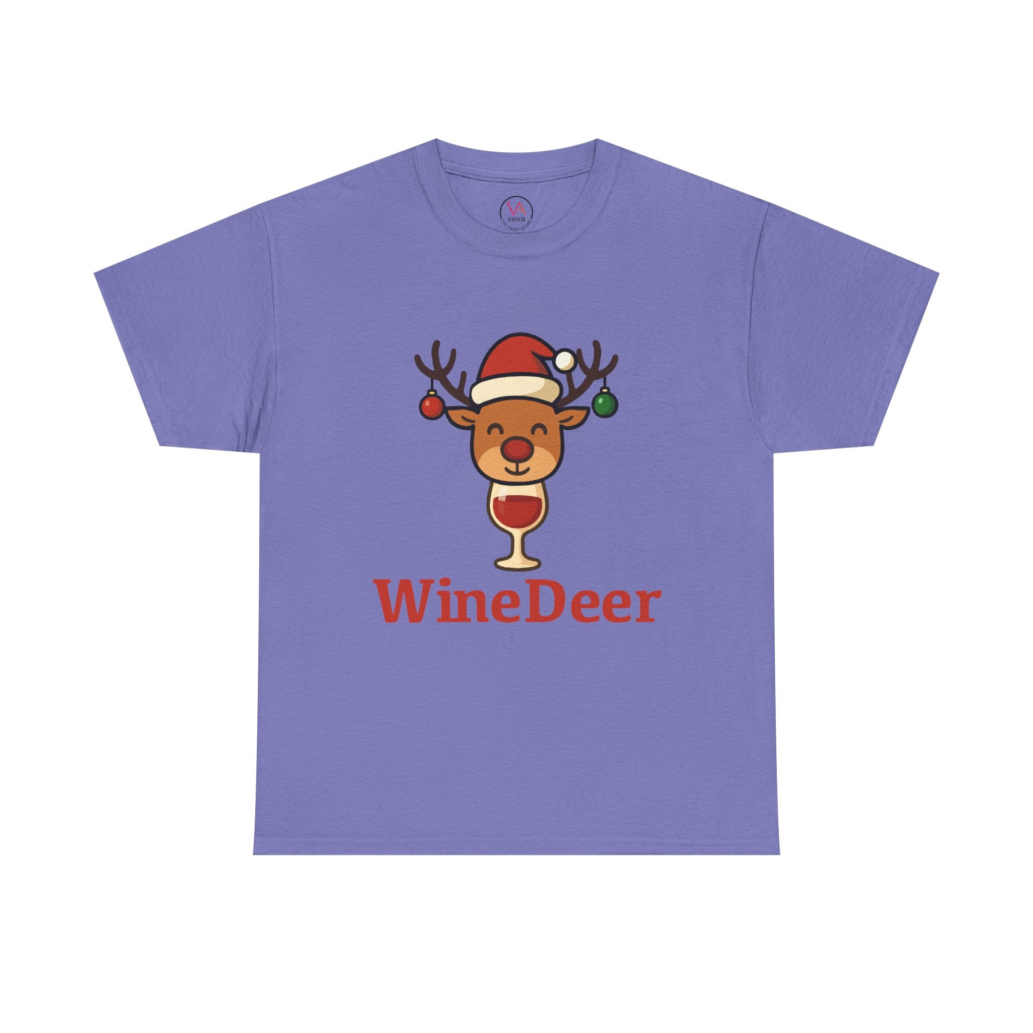 WineDeer Christmas Tee — Funny Holiday Reindeer Wine Shirt