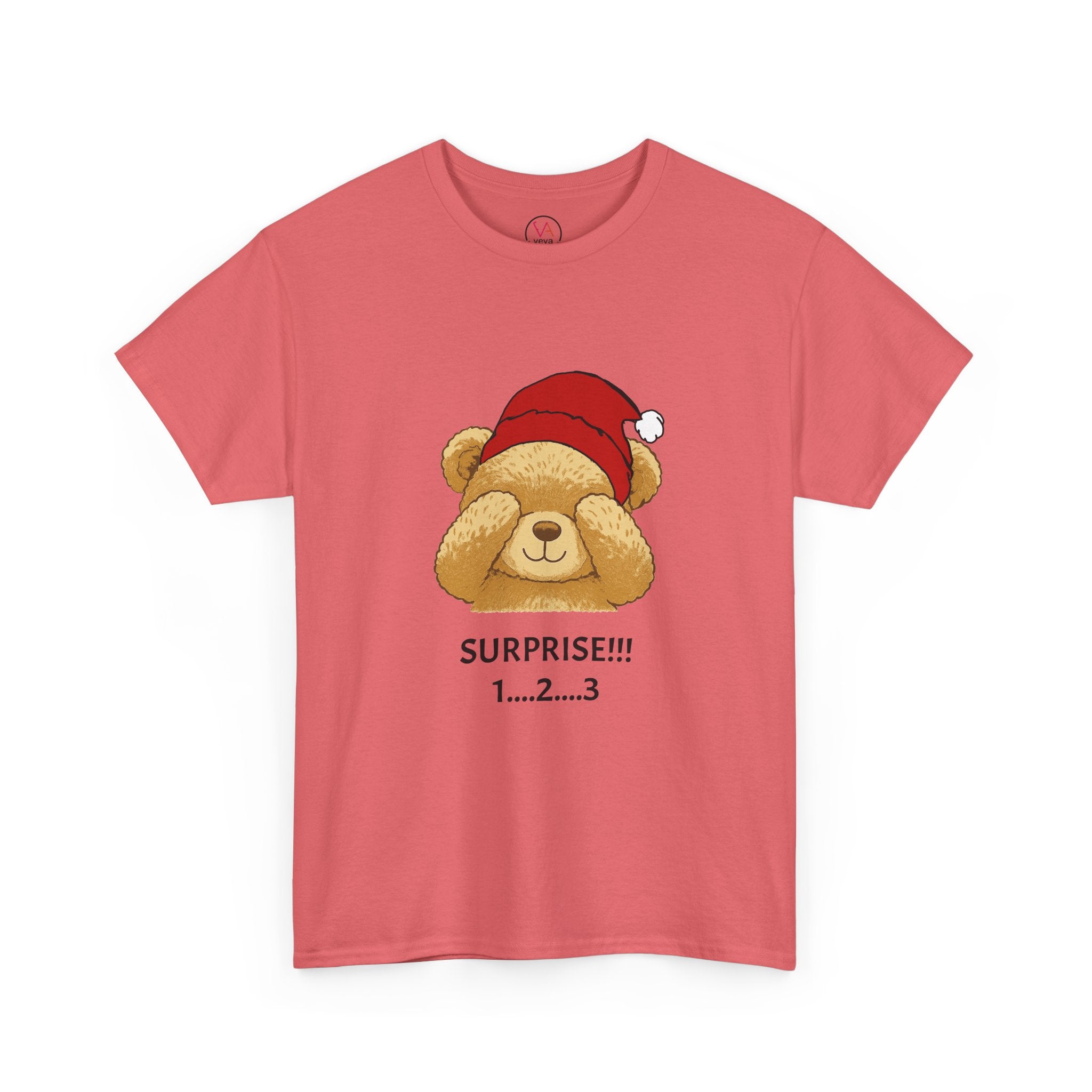 Surprise Bear Christmas Tee — Cute Holiday Bear Graphic T-Shirt