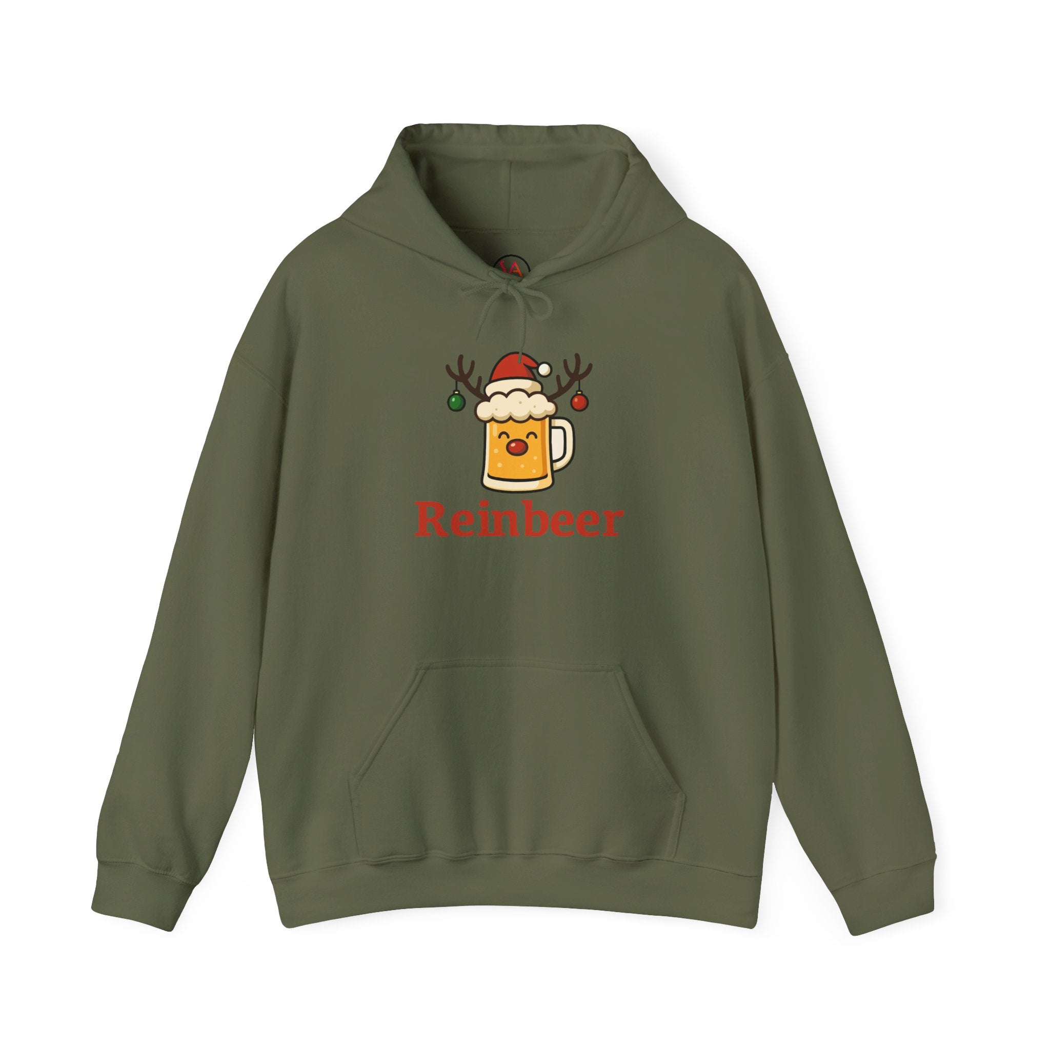 Cozy Christmas 'Reinbeer Mug' Hoodie — Holiday Reindeer Beer Sweatshirt