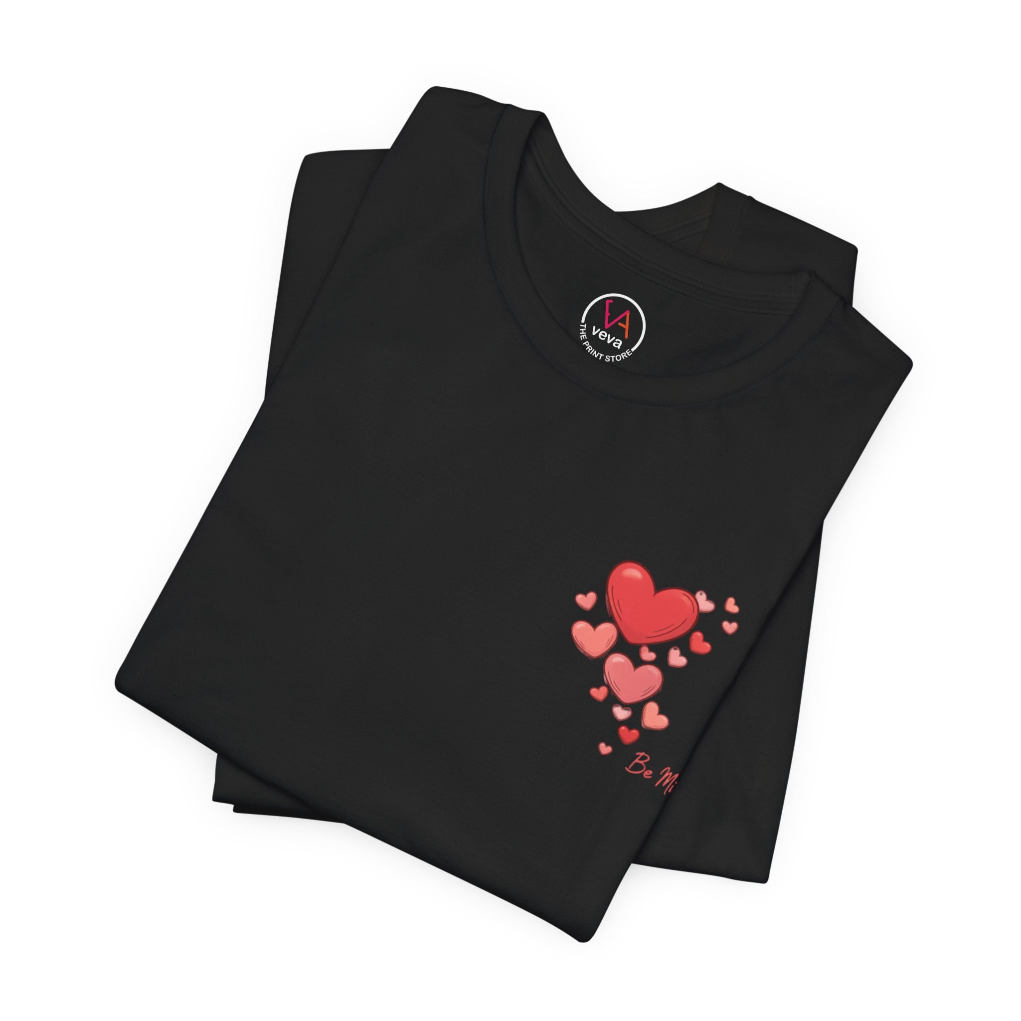 “Be Mine” Heart Pocket T-Shirt – 100% Cotton Minimal Valentine’s Day Tee