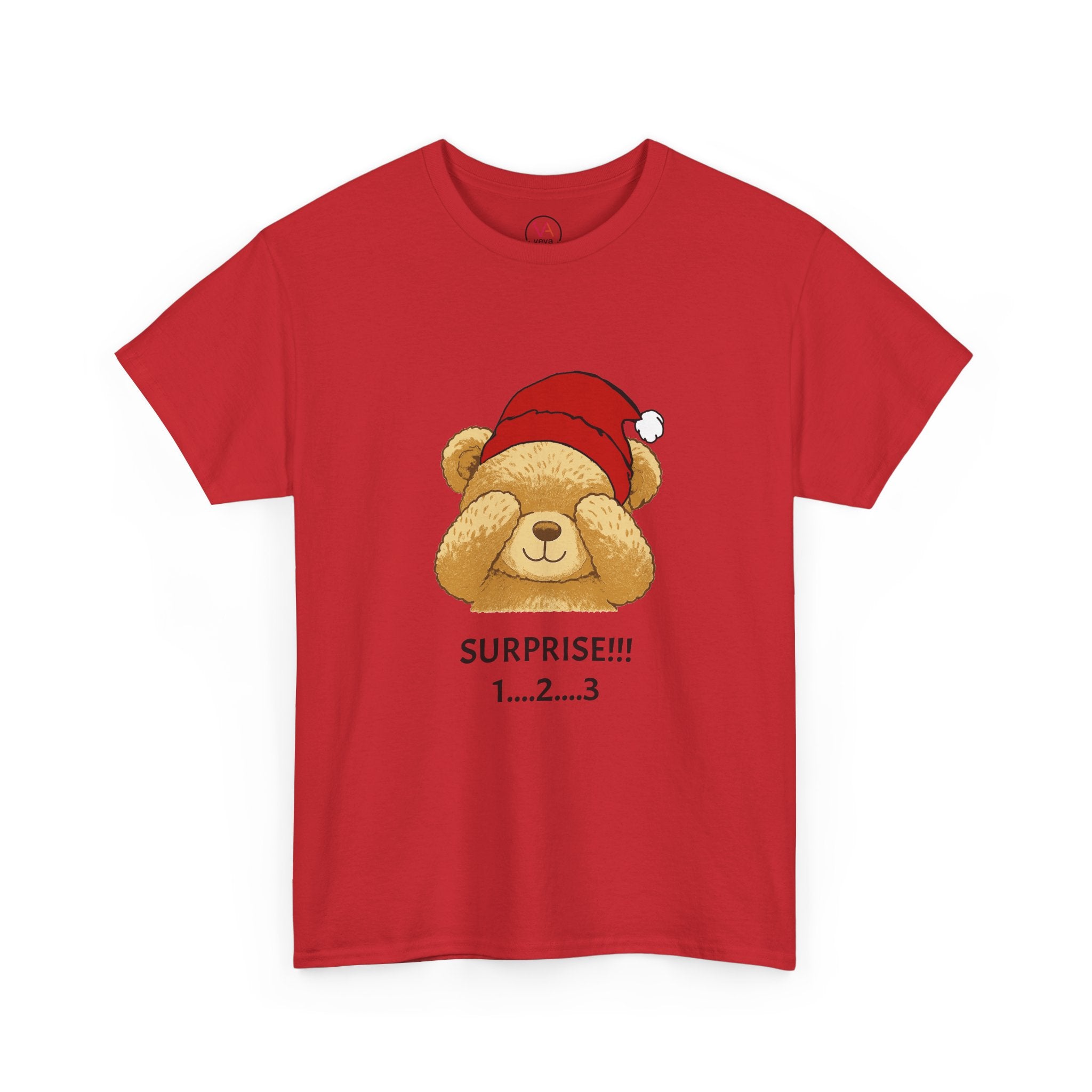 Surprise Bear Christmas Tee — Cute Holiday Bear Graphic T-Shirt