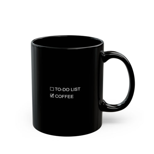 Coffee Lover's Checklist Mug Black
