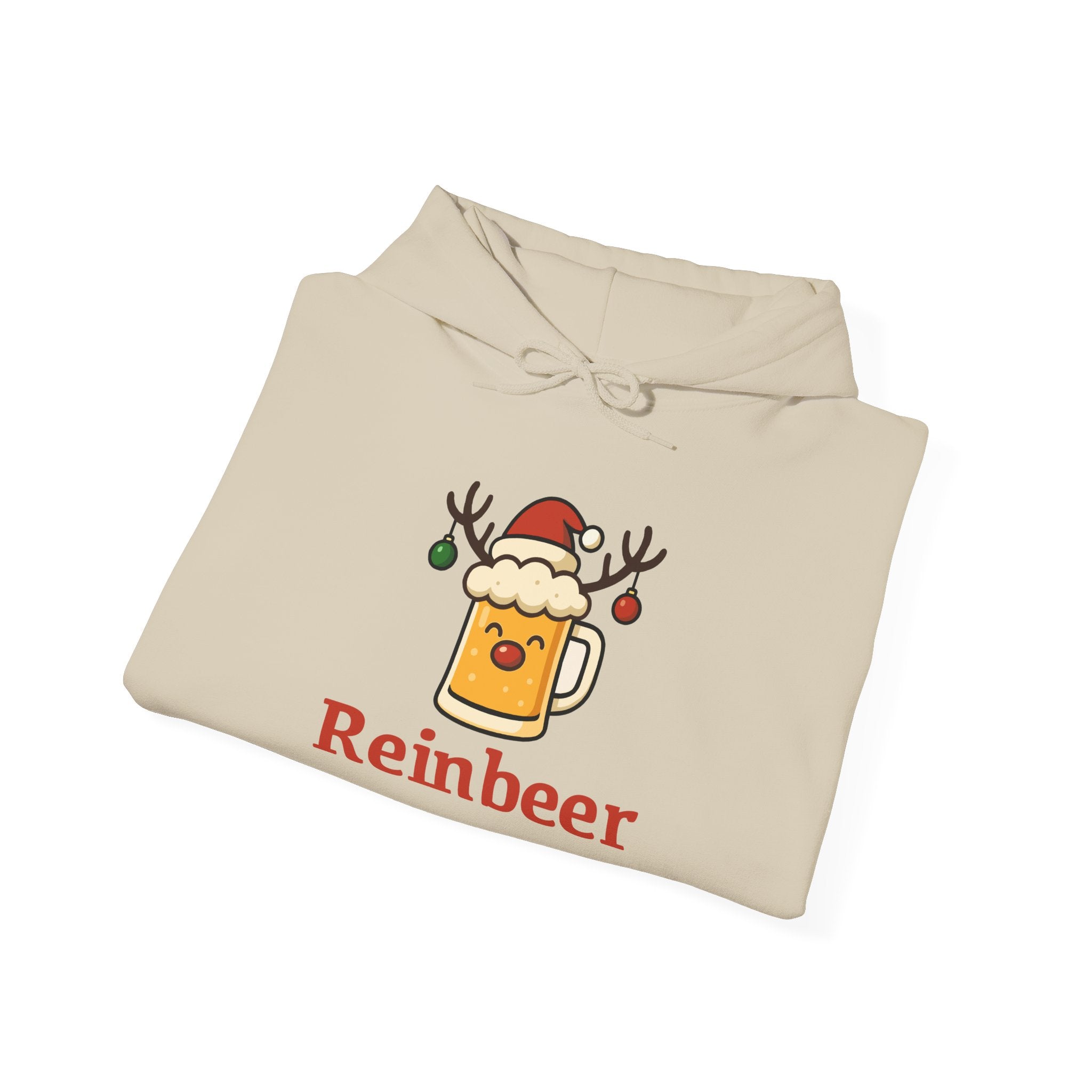 Cozy Christmas 'Reinbeer Mug' Hoodie — Holiday Reindeer Beer Sweatshirt